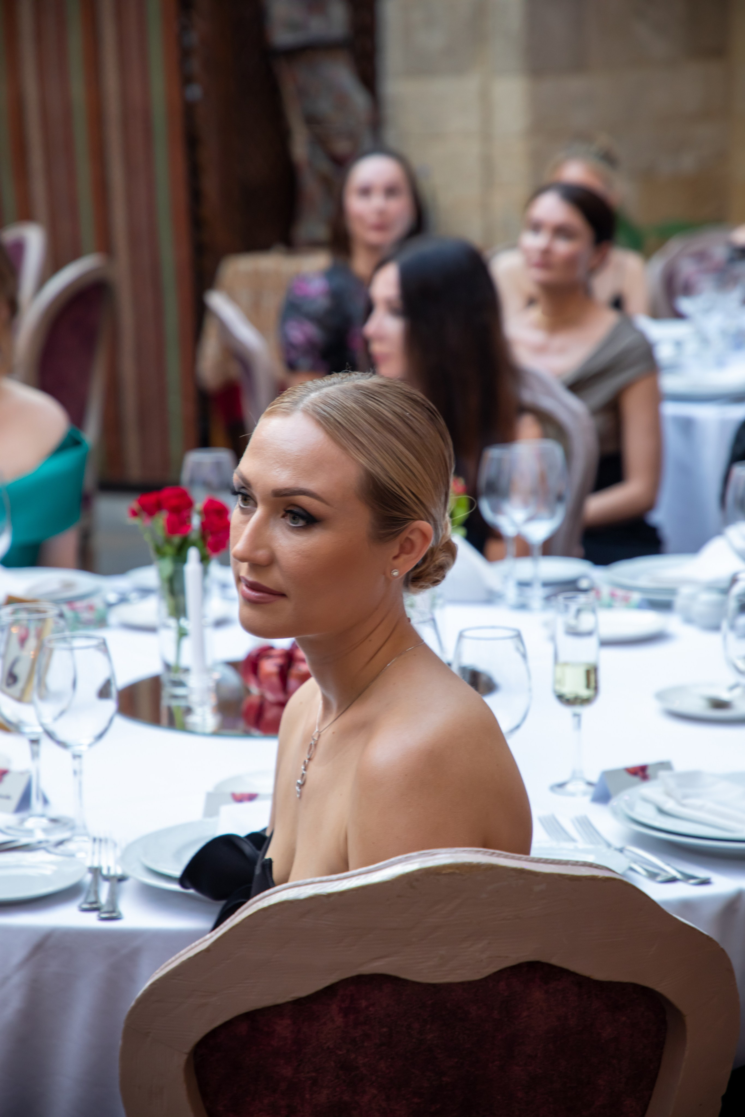 Gala-Dinner with the French Countess, the main etiquette expert Marie de Tilly. Baku Photographer