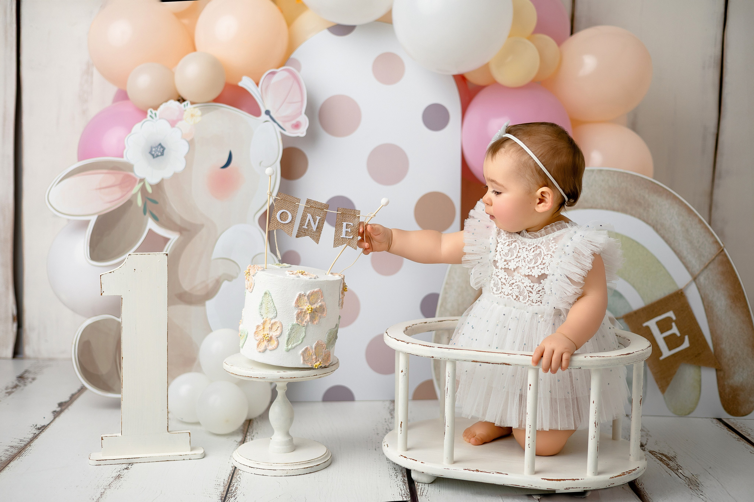 Erste Geburtstag „Cake Smash“. Neugeborene- Schwangerschaft- und Kinder Fotografin in Lehre