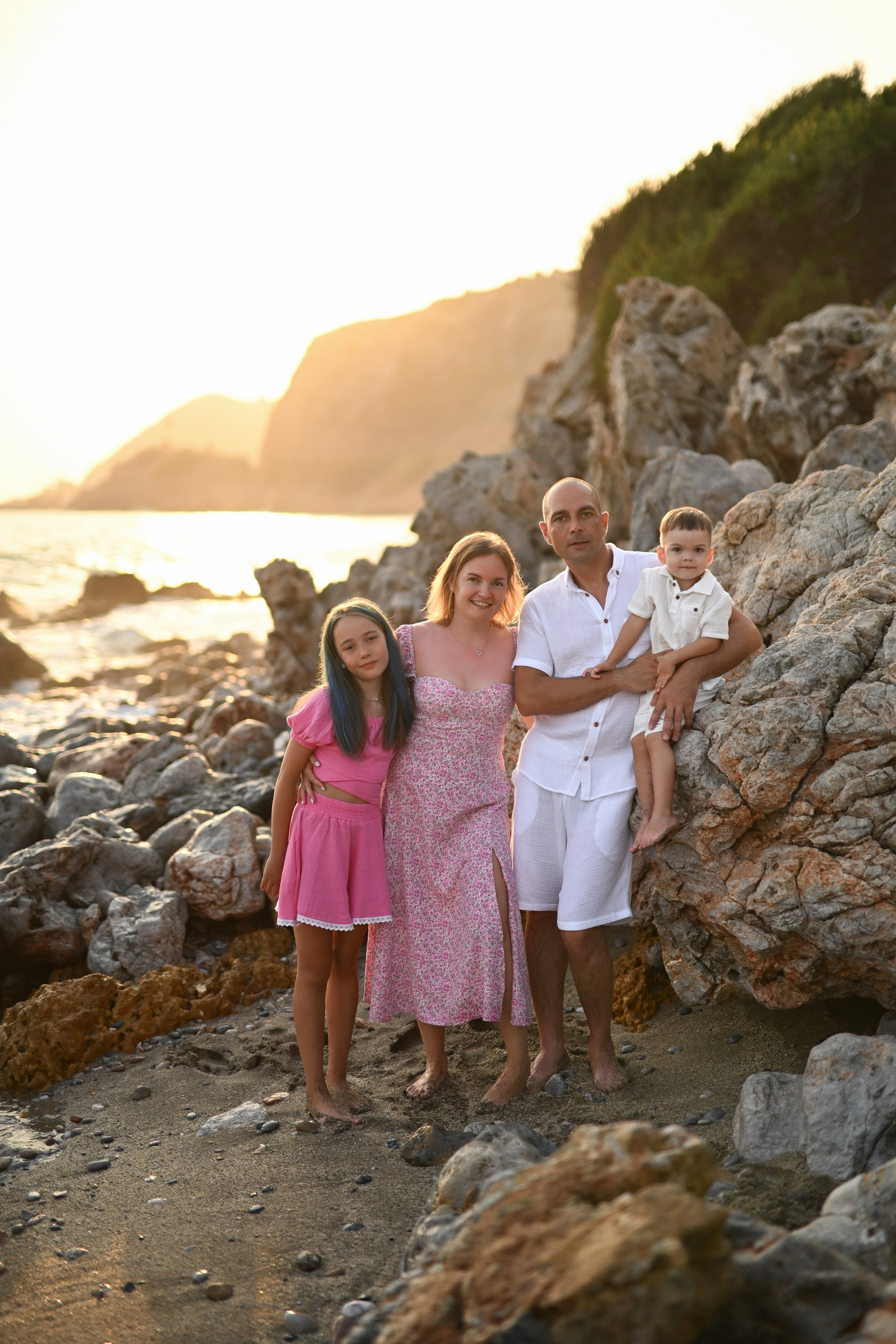 Семейная съемка на пляже Клеопатра. Фотограф в Алании (Аланье), Сиде, Манавгате. Турция