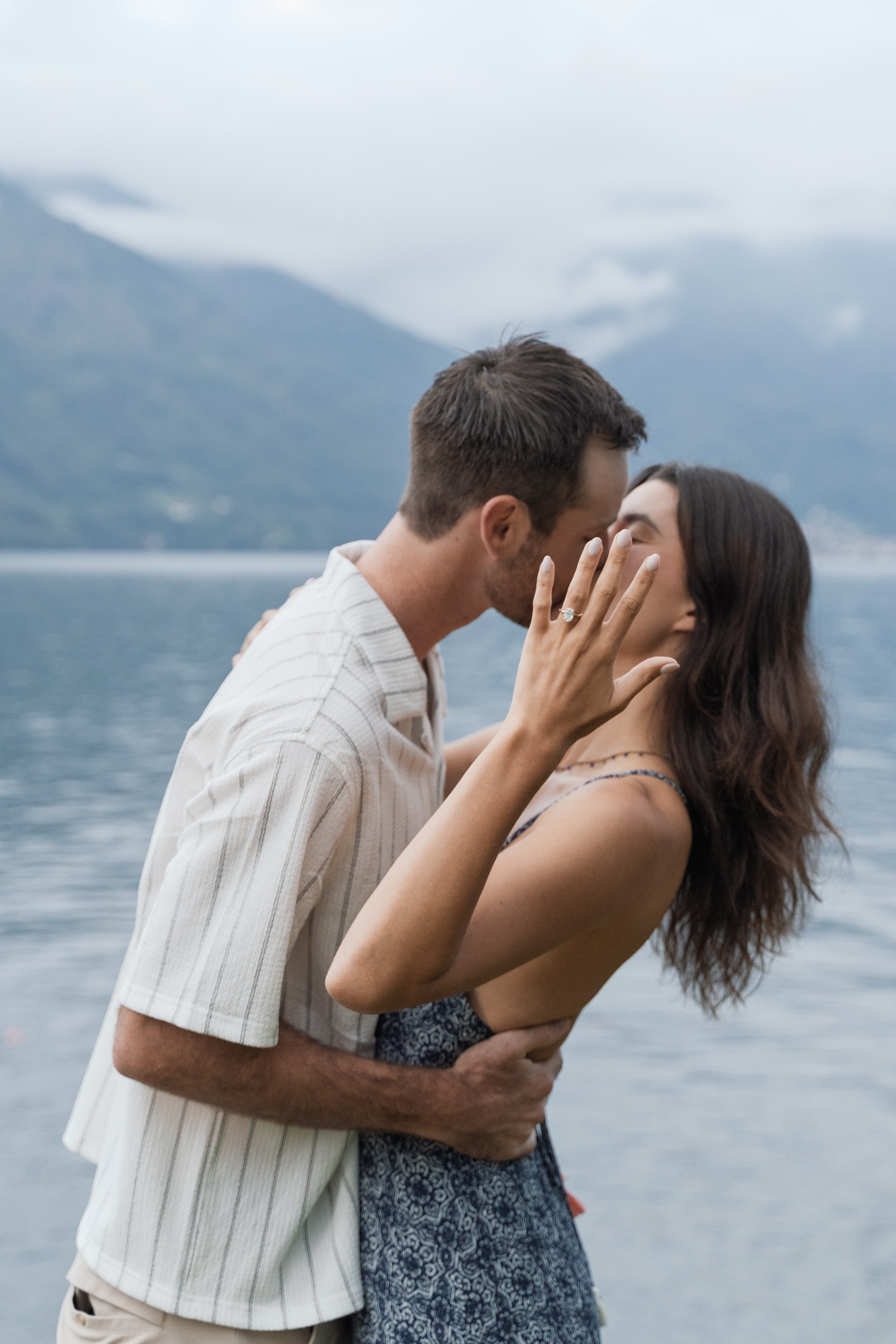 Sunrise Secret Proposal Lake Como. Proposal Photographer in Lake Como