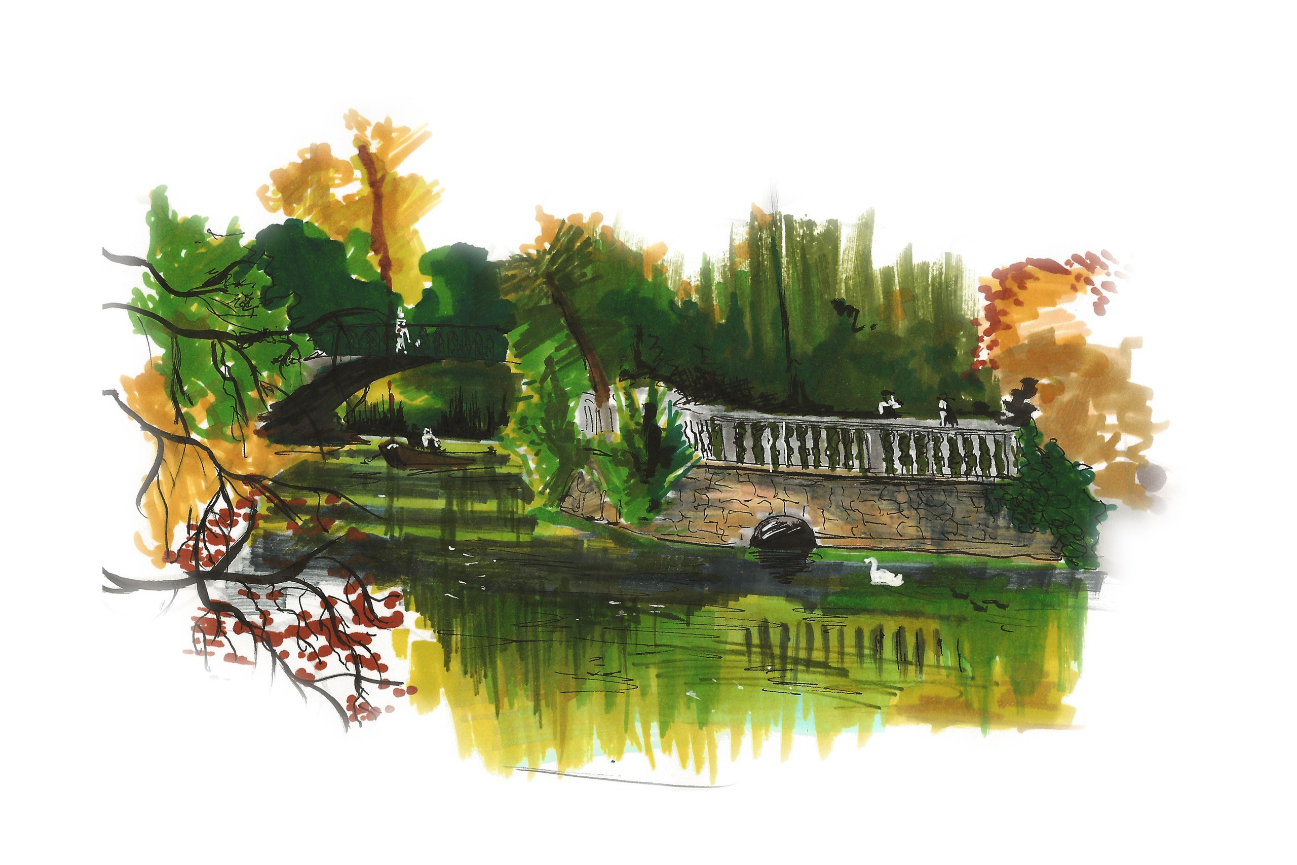 Nature landscapes. Angelina Sorokopud. Artist in Strasbourg