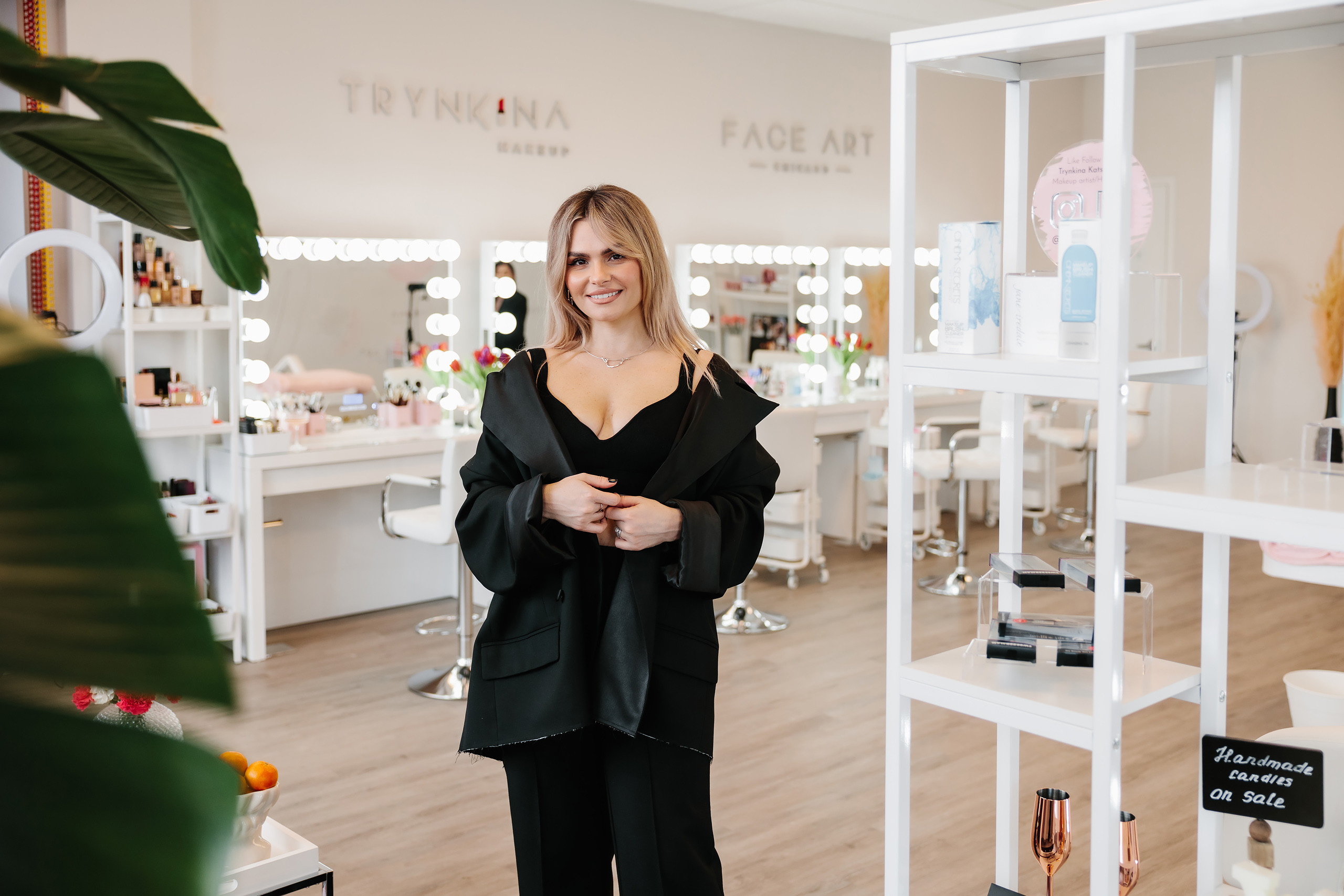 Trynkina Makeup 04.11.2023. Wedding family event photographer in Chicago Nick Yushevich