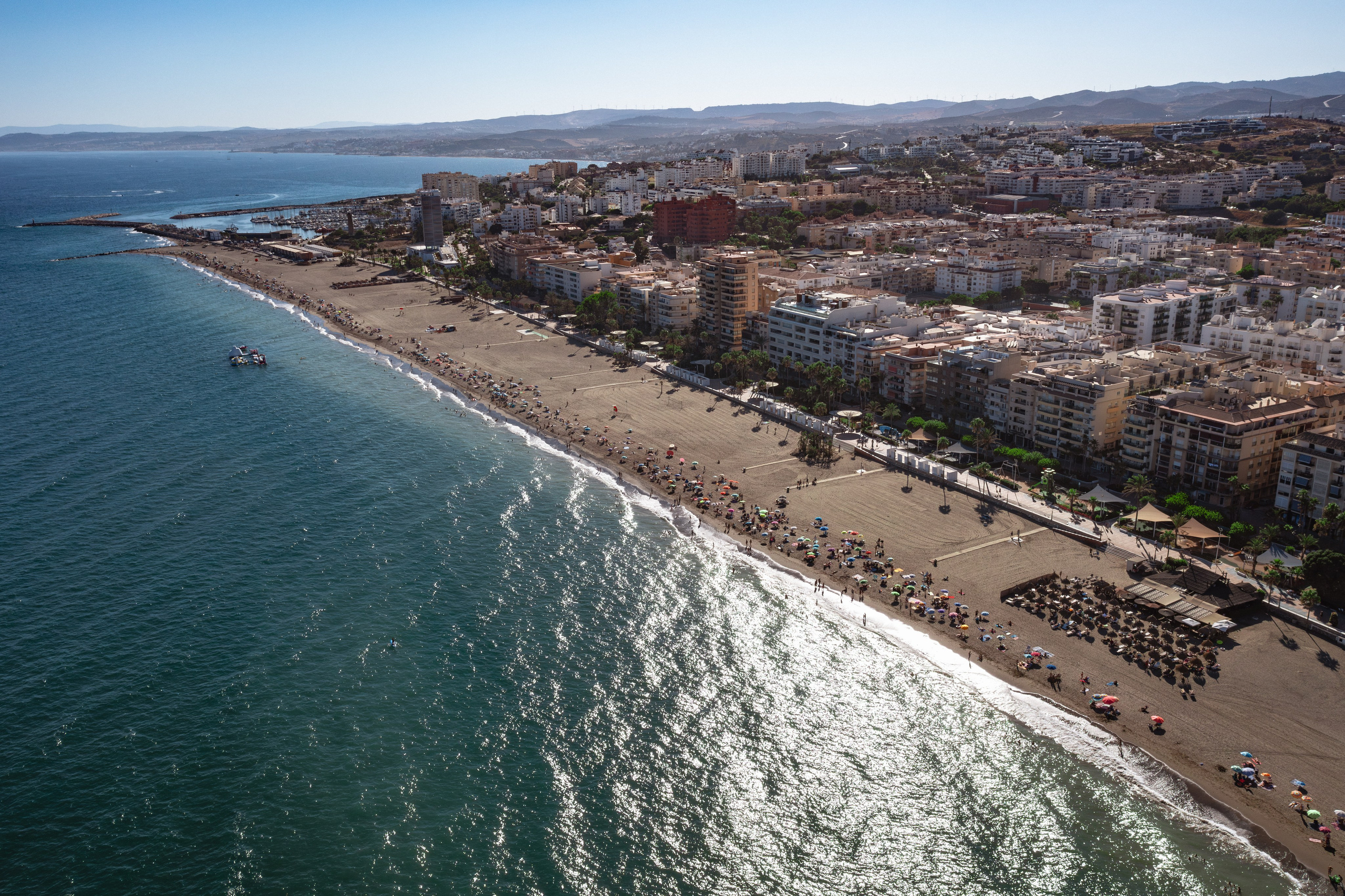 Drone photography of Estepona charming streets and coastline by local photographer