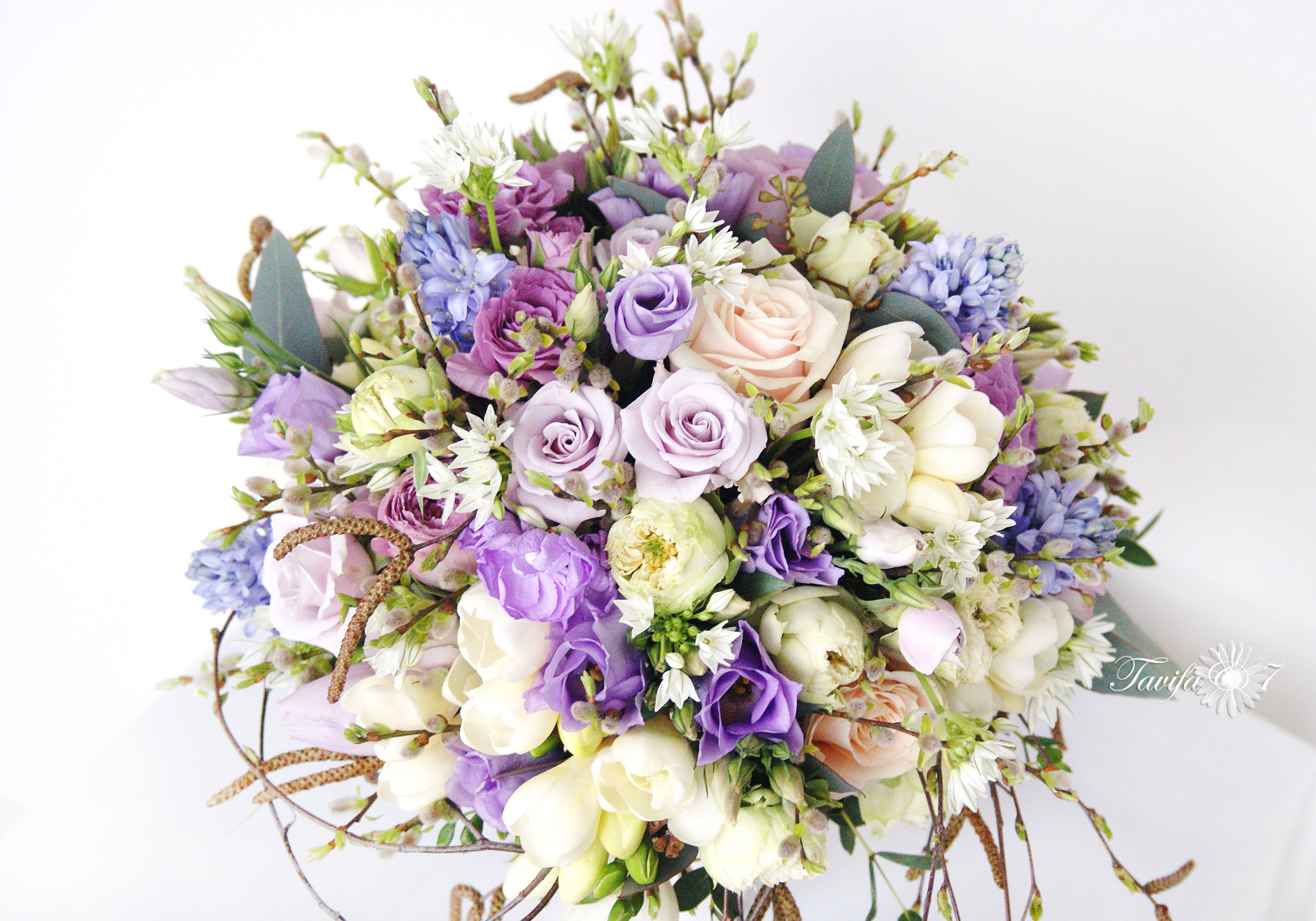 Līgavas pušķis violeta toņos. Event design, decoration, floristry, gift, Irina Novika, Riga, Latvia