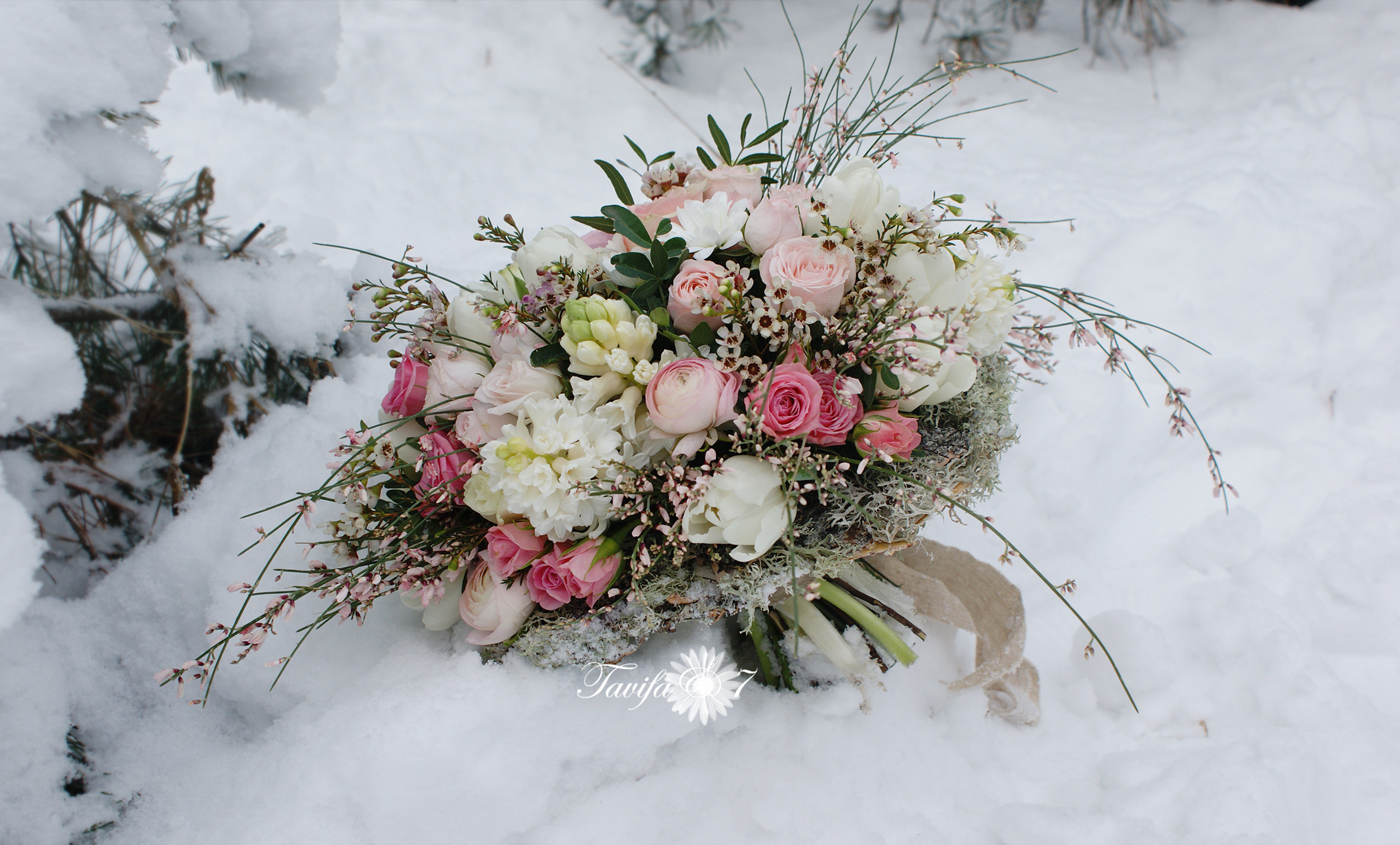 Līgavas pušķis ziemas sezonā. Event design, decoration, floristry, gift, Irina Novika, Riga, Latvia