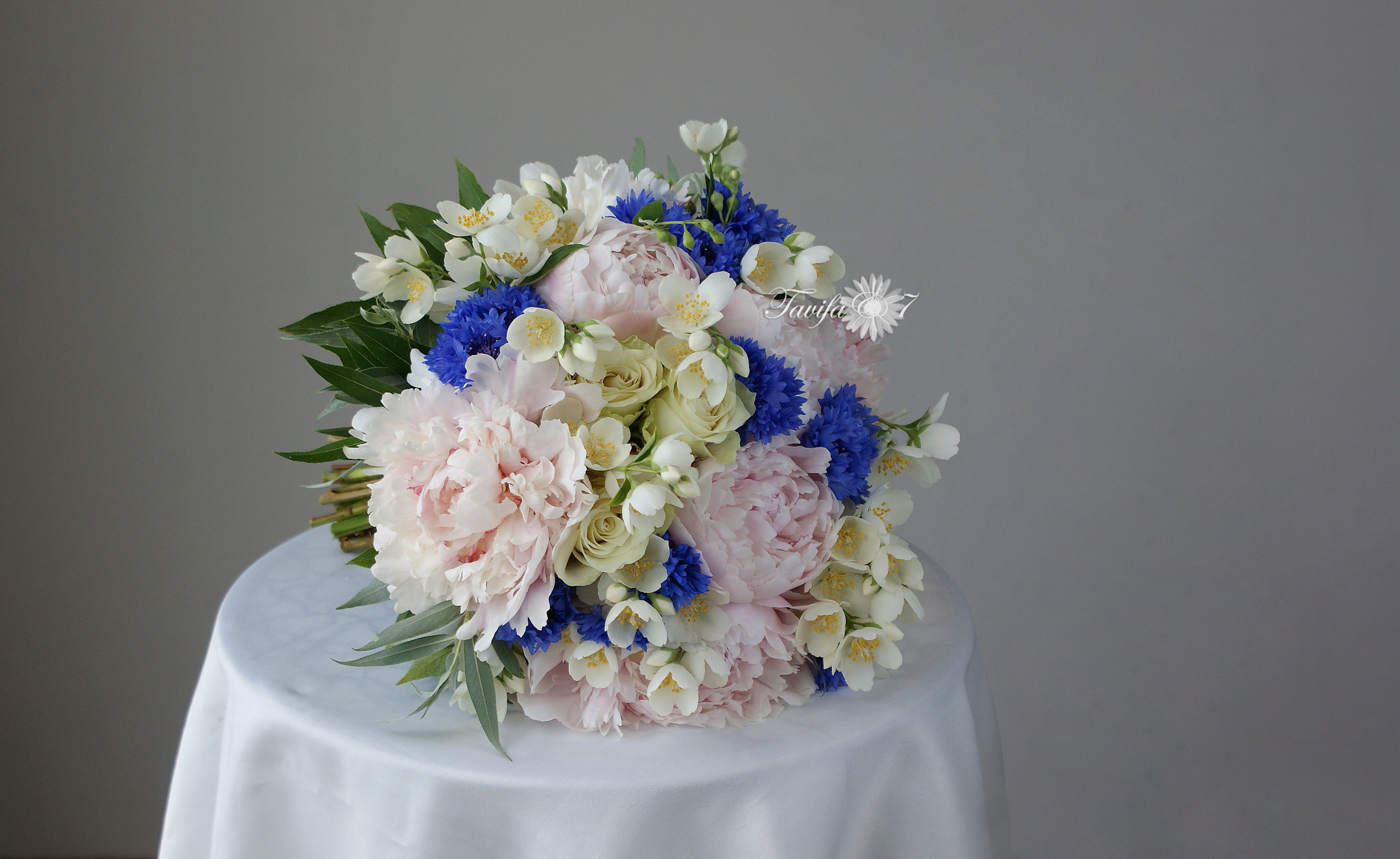 Līgavas pušķi zilos toņos. Event design, decoration, floristry, gift, Irina Novika, Riga, Latvia