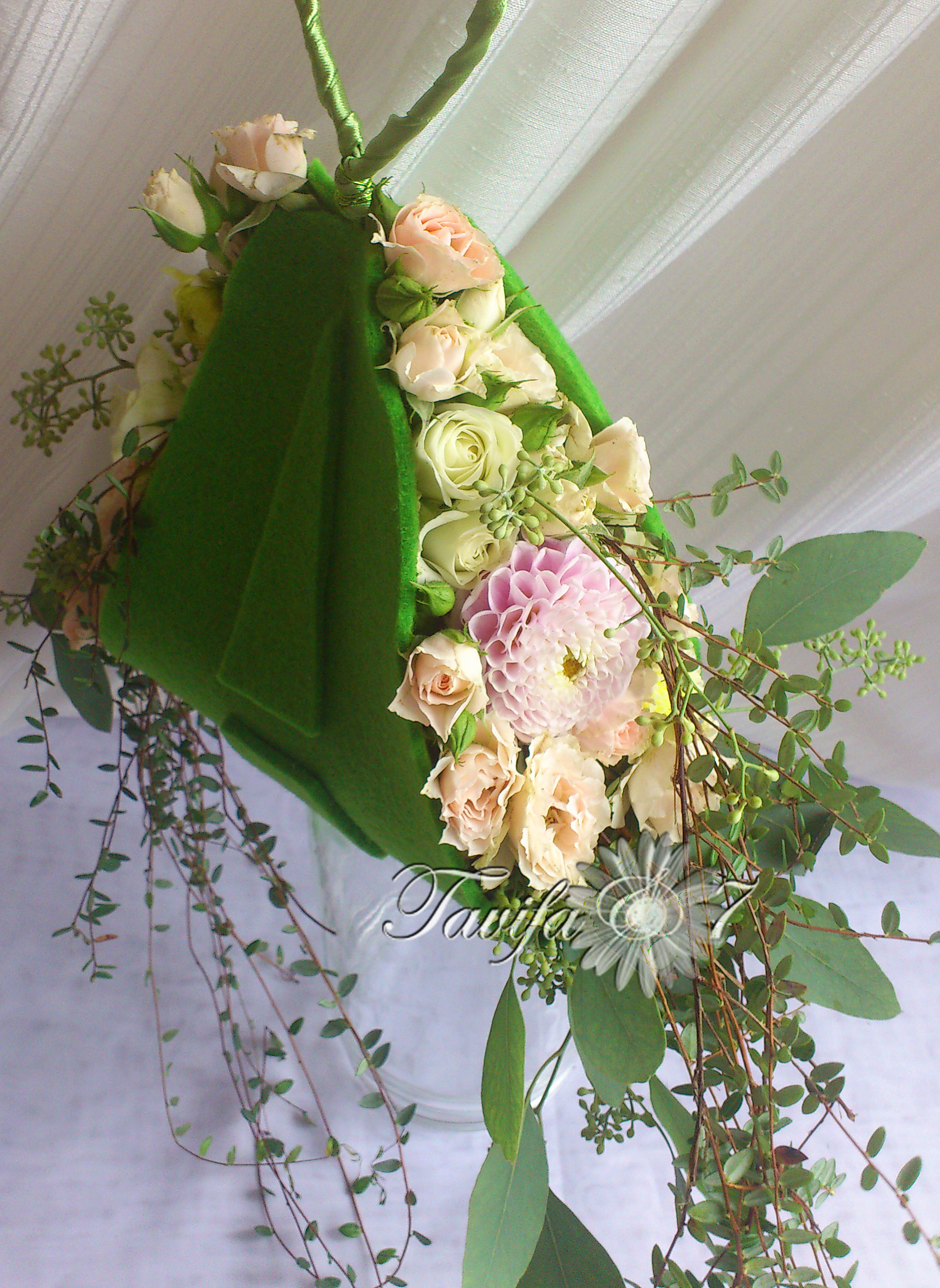 Puķu somiņas. Event design, decoration, floristry, gift, Irina Novika, Riga, Latvia