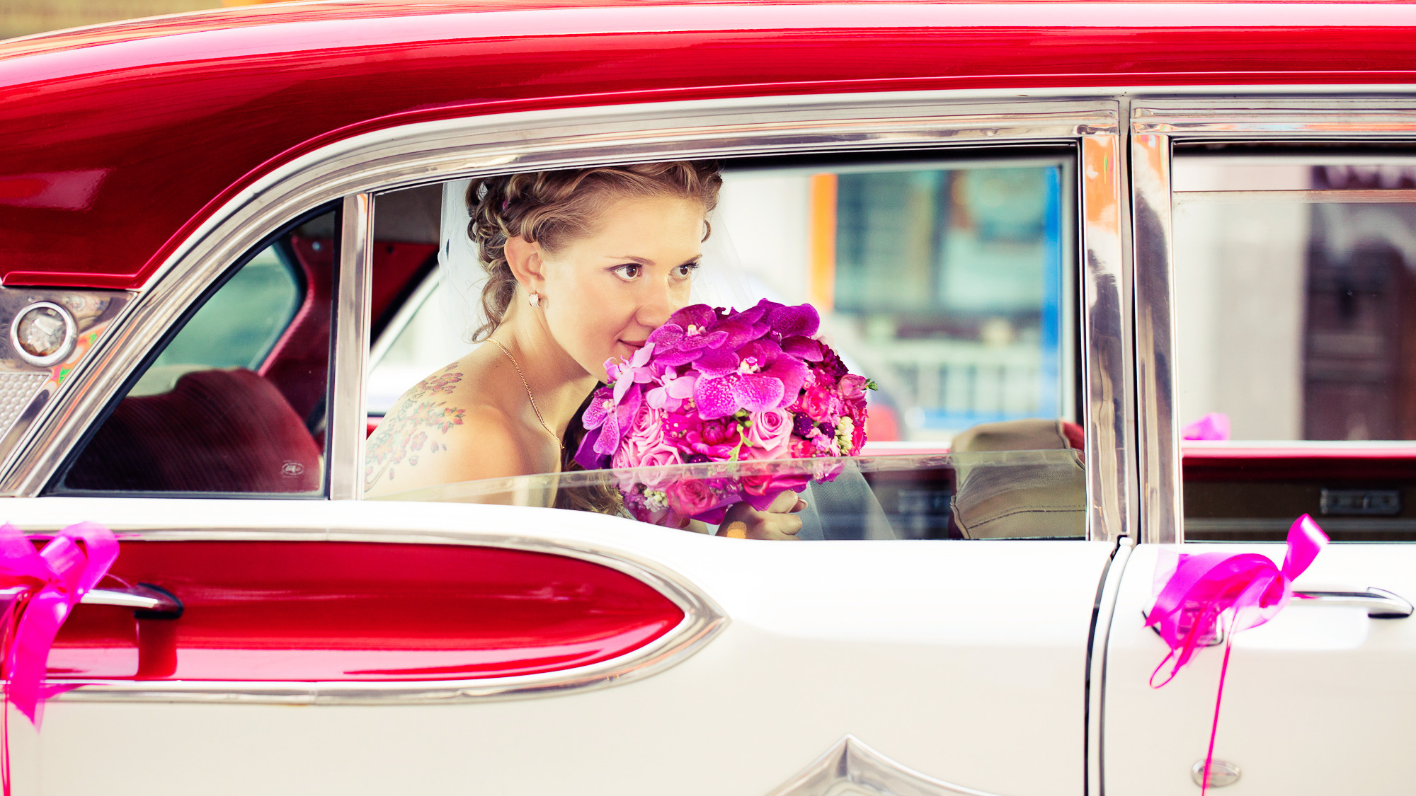 Līgavas pušķi sarkanos toņos. Event design, decoration, floristry, gift, Irina Novika, Riga, Latvia