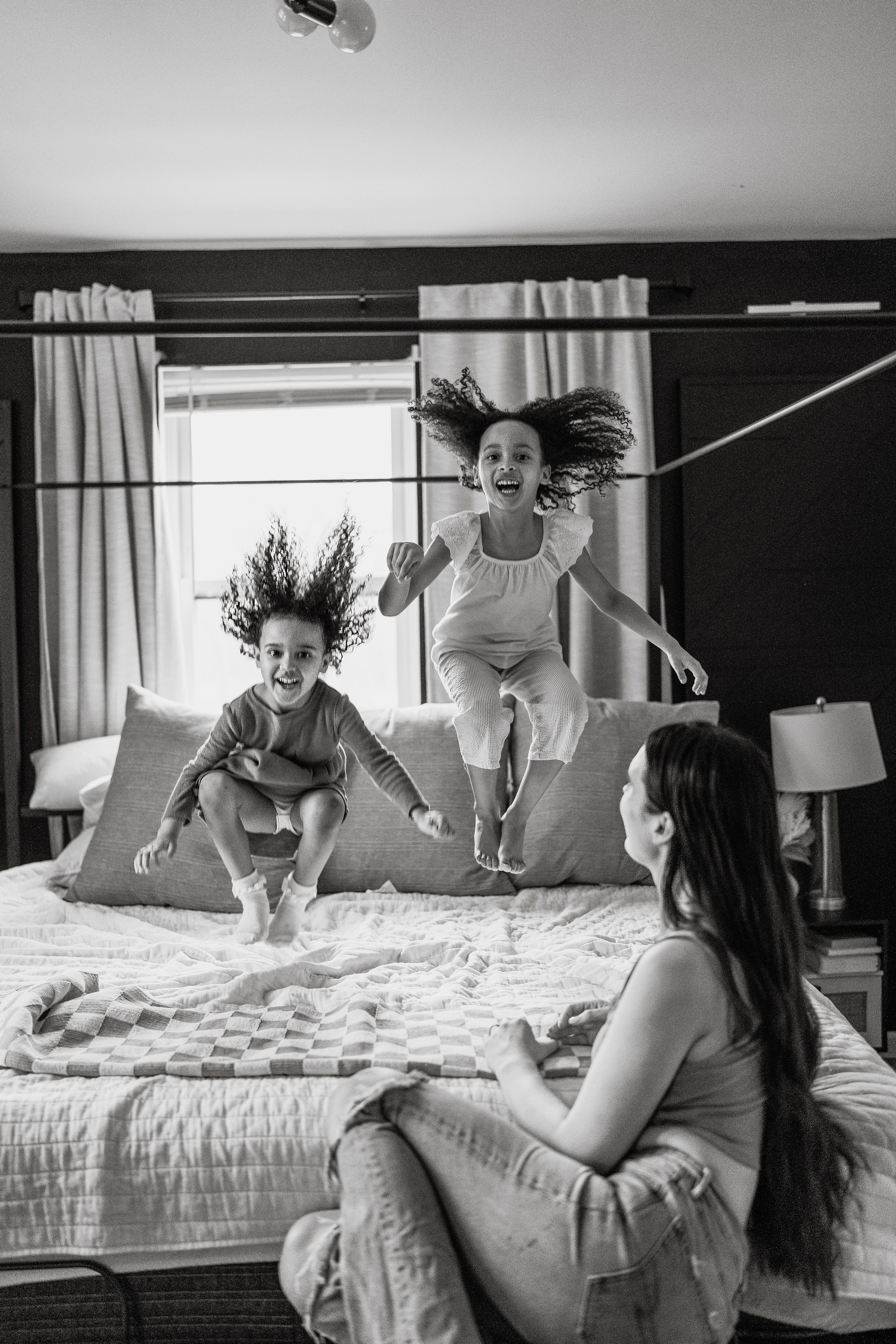 Stephanie, Lamar and kids at home. Wedding and family photographer and videographer PA, NJ, NY, DE, MD