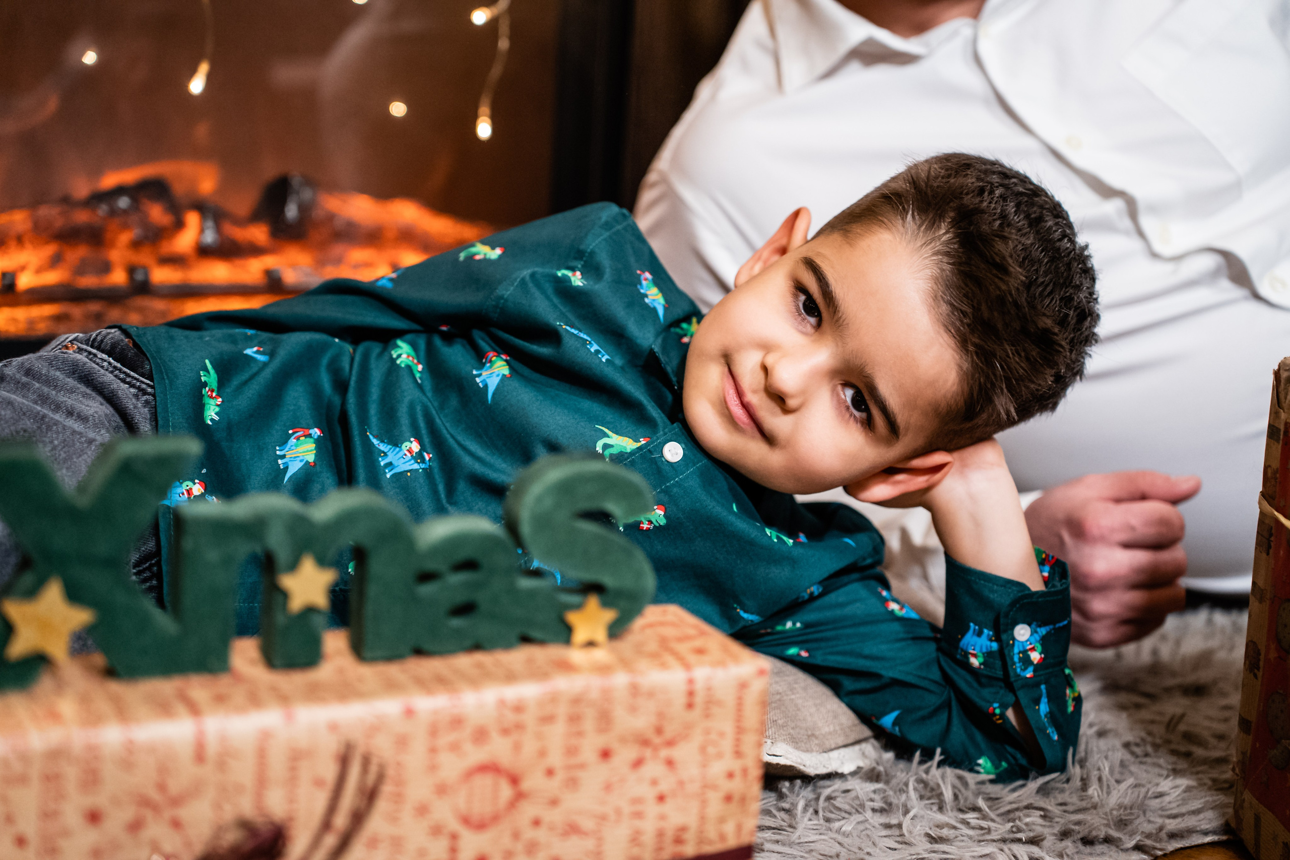Matei and family. Acasă