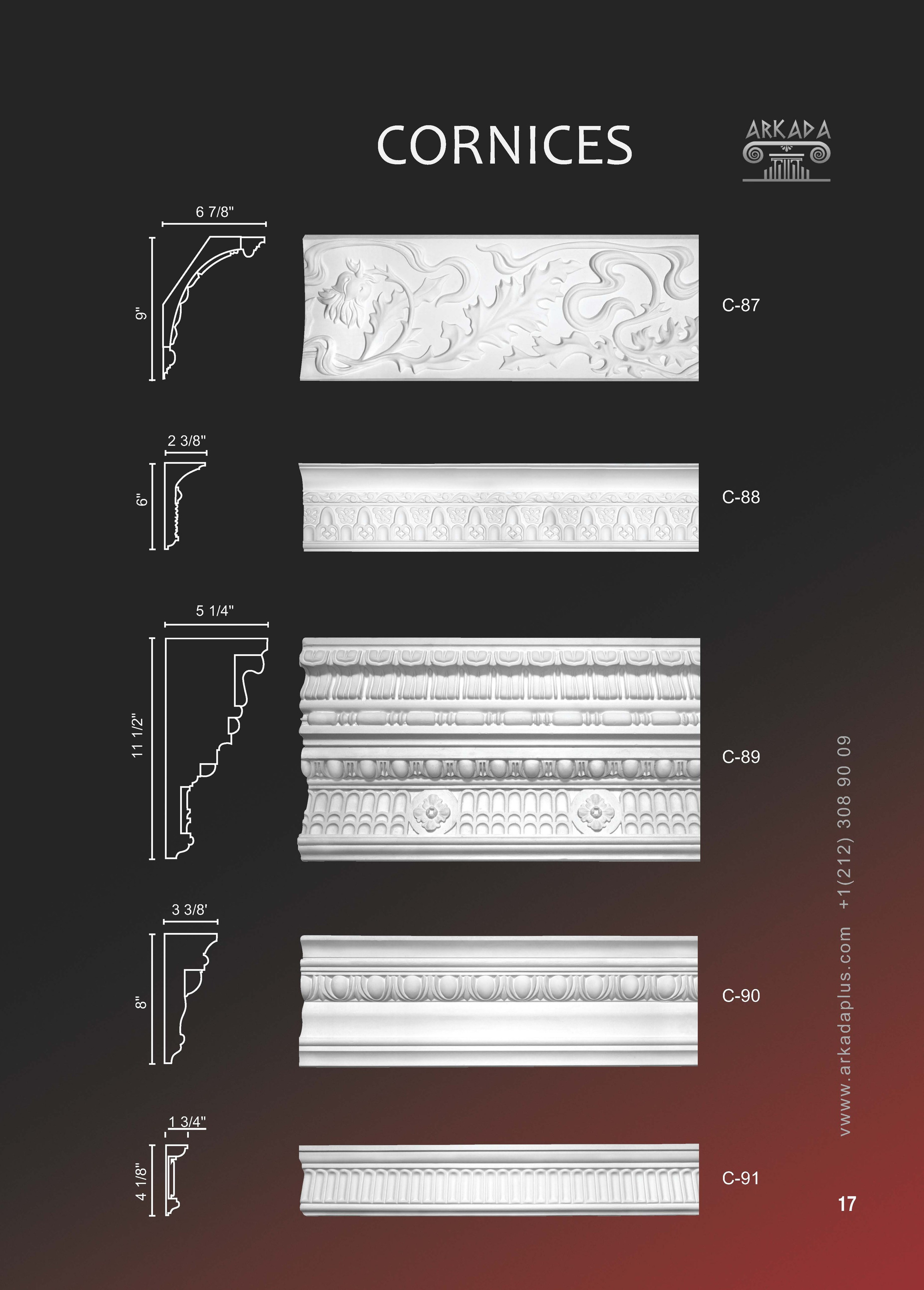 Catalog pages. Plaster molding
