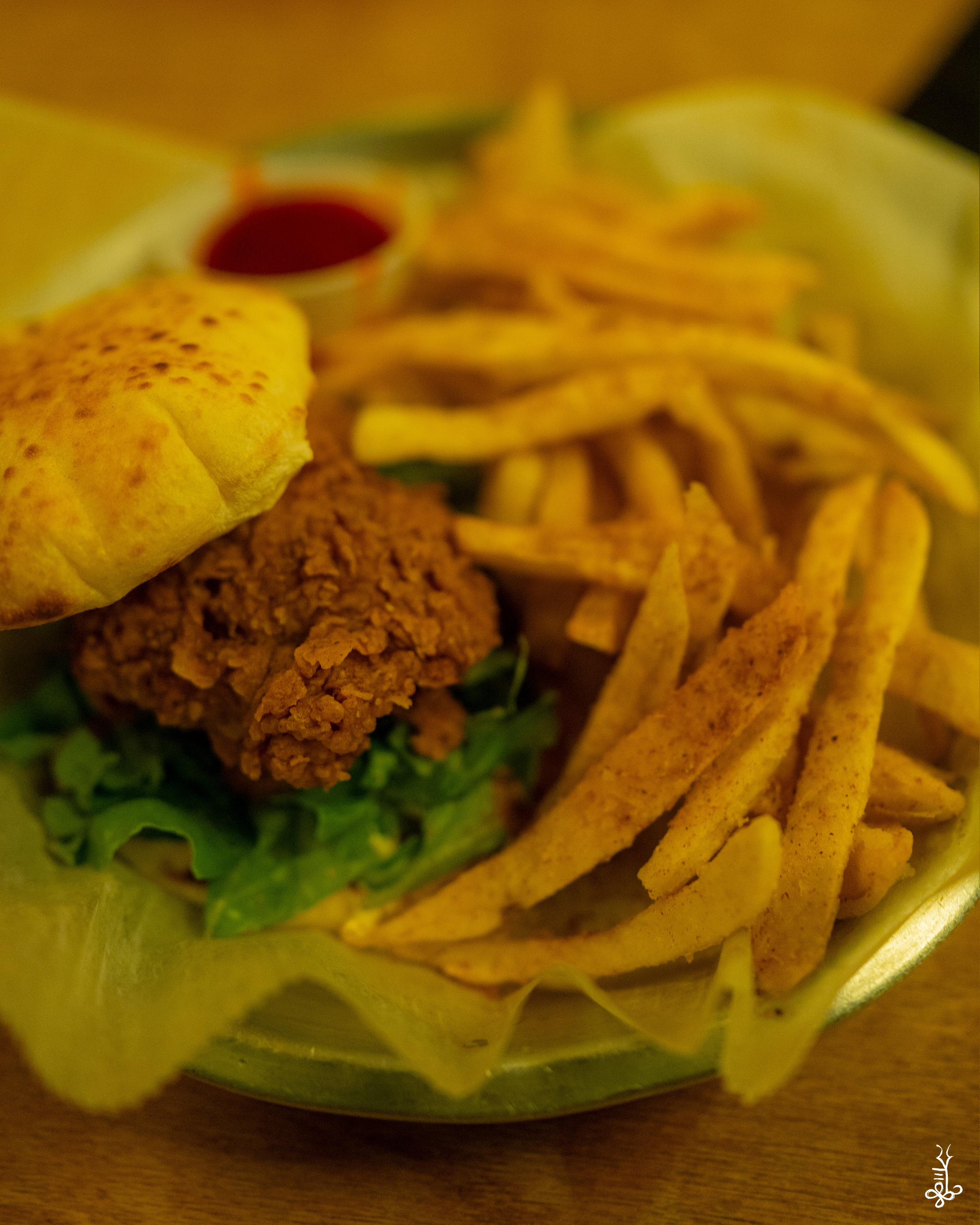 Chicken Sandwitch [Extra Crispy] With Masala Fries ~ Shani's Secret Chicken - Indianapolis, IN