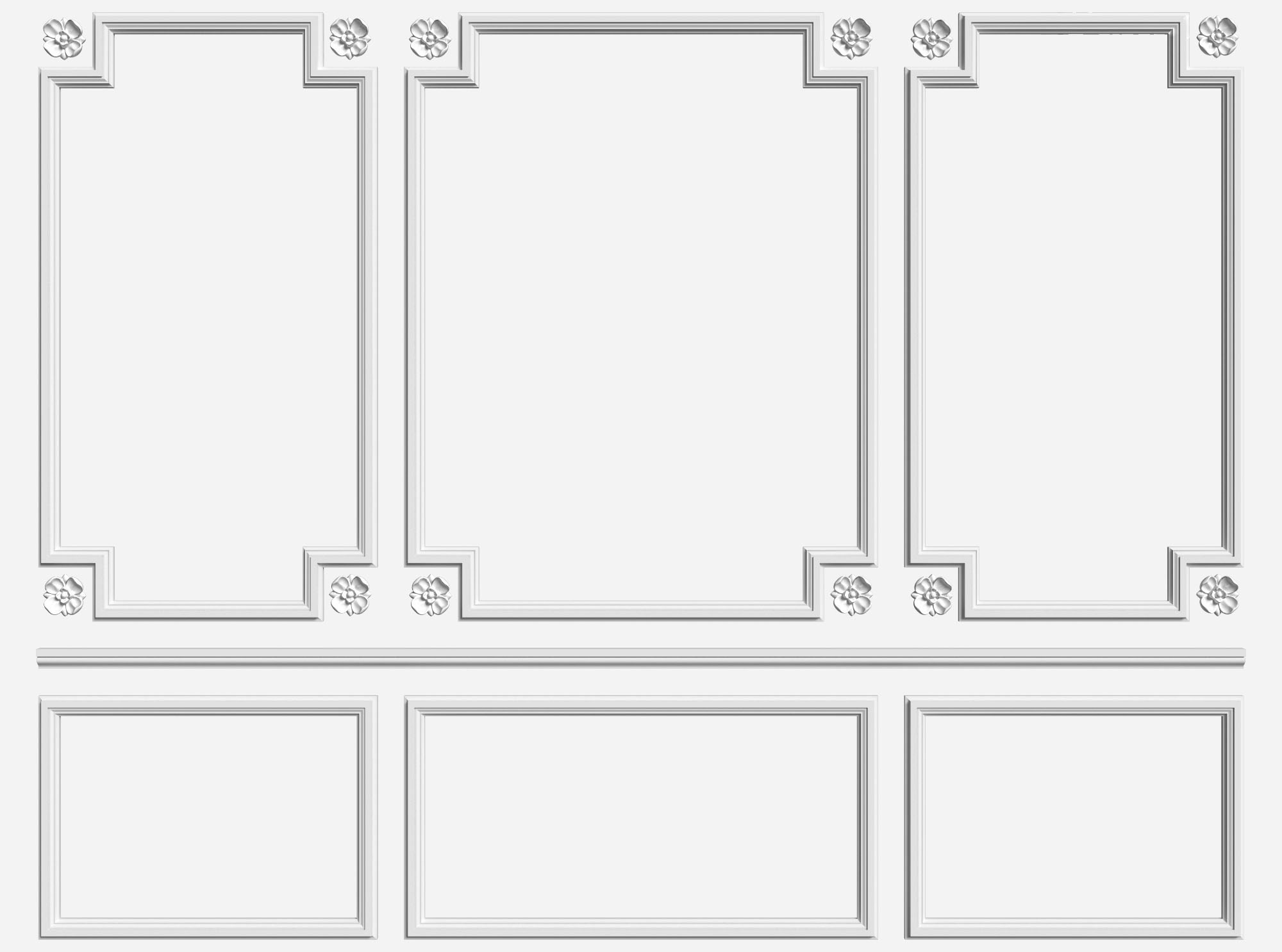 Corners. Plaster molding