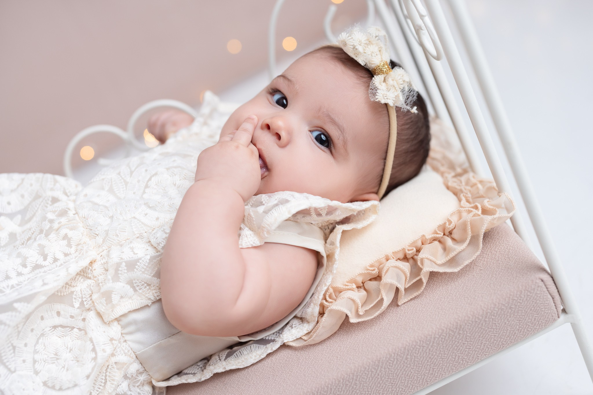 Elisa 3 months old. Professional family, maternity & newborn photographer in North Charleston, SC, creating timeless portraits