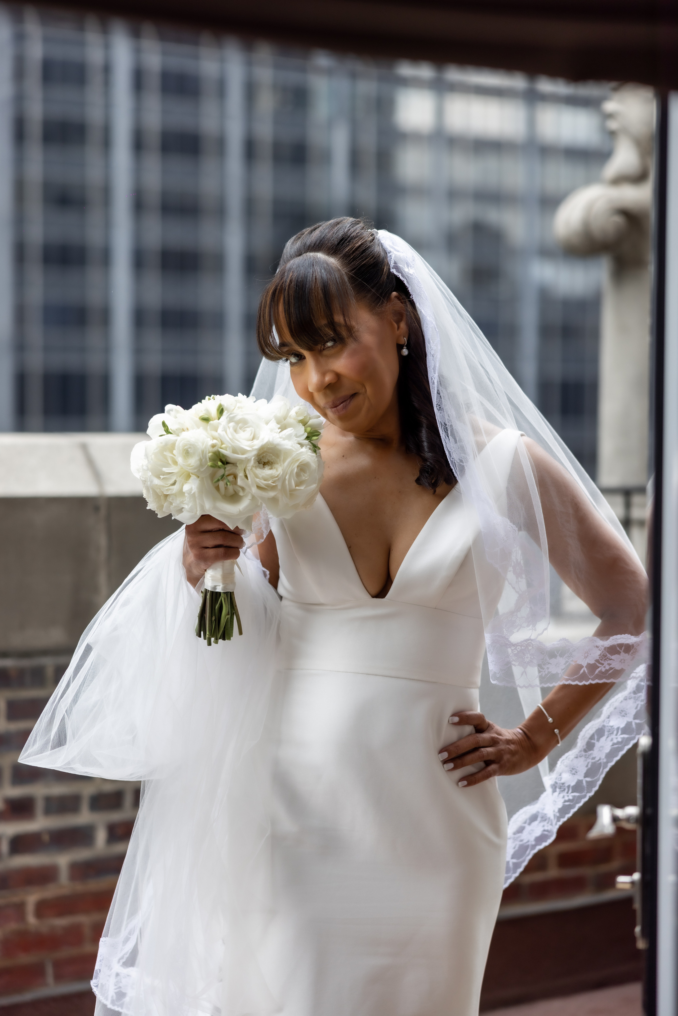 Marlene and Michael. Wedding and Event photography, Kisses + Veil