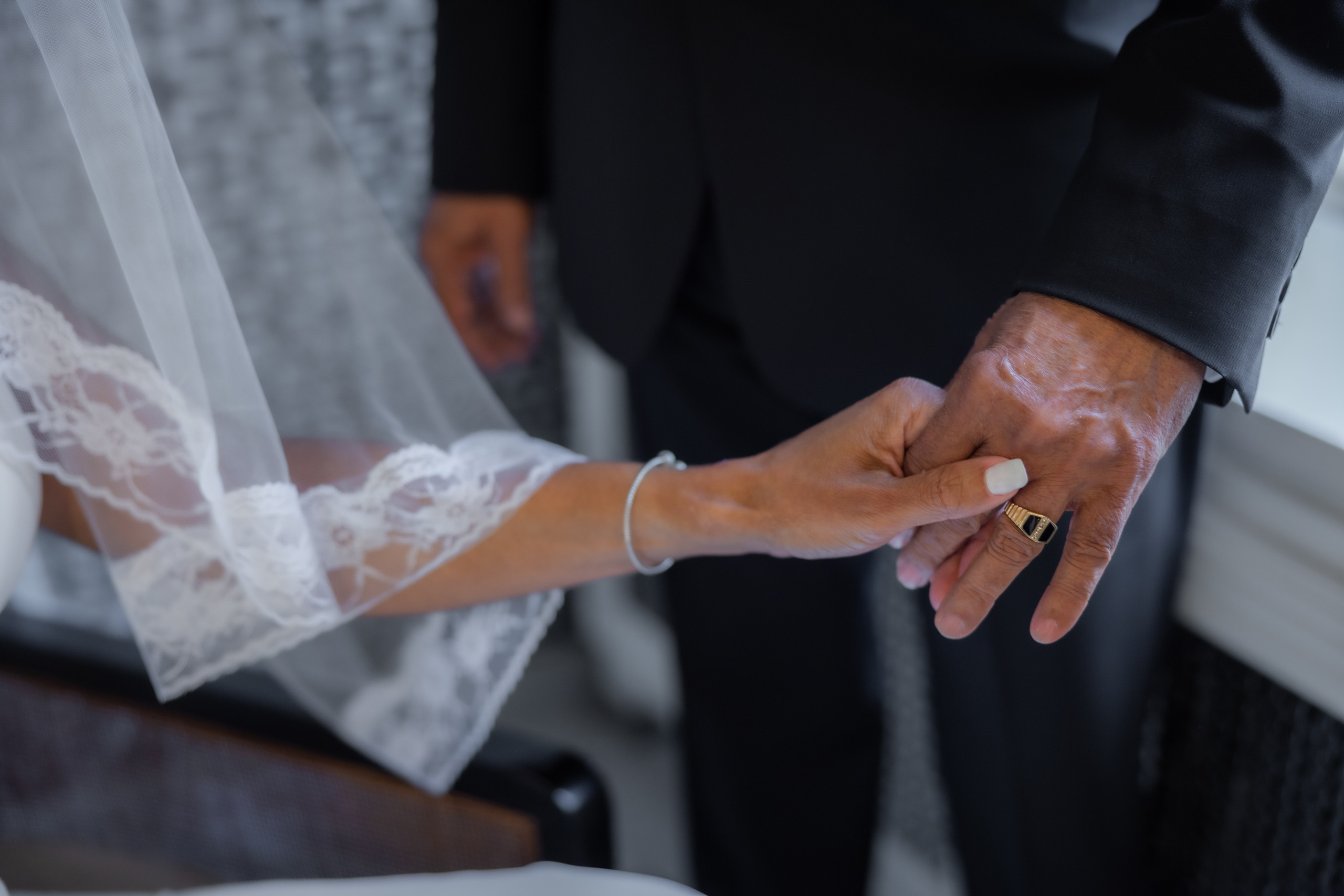 Marlene and Michael. Wedding and Event photography, Kisses + Veil