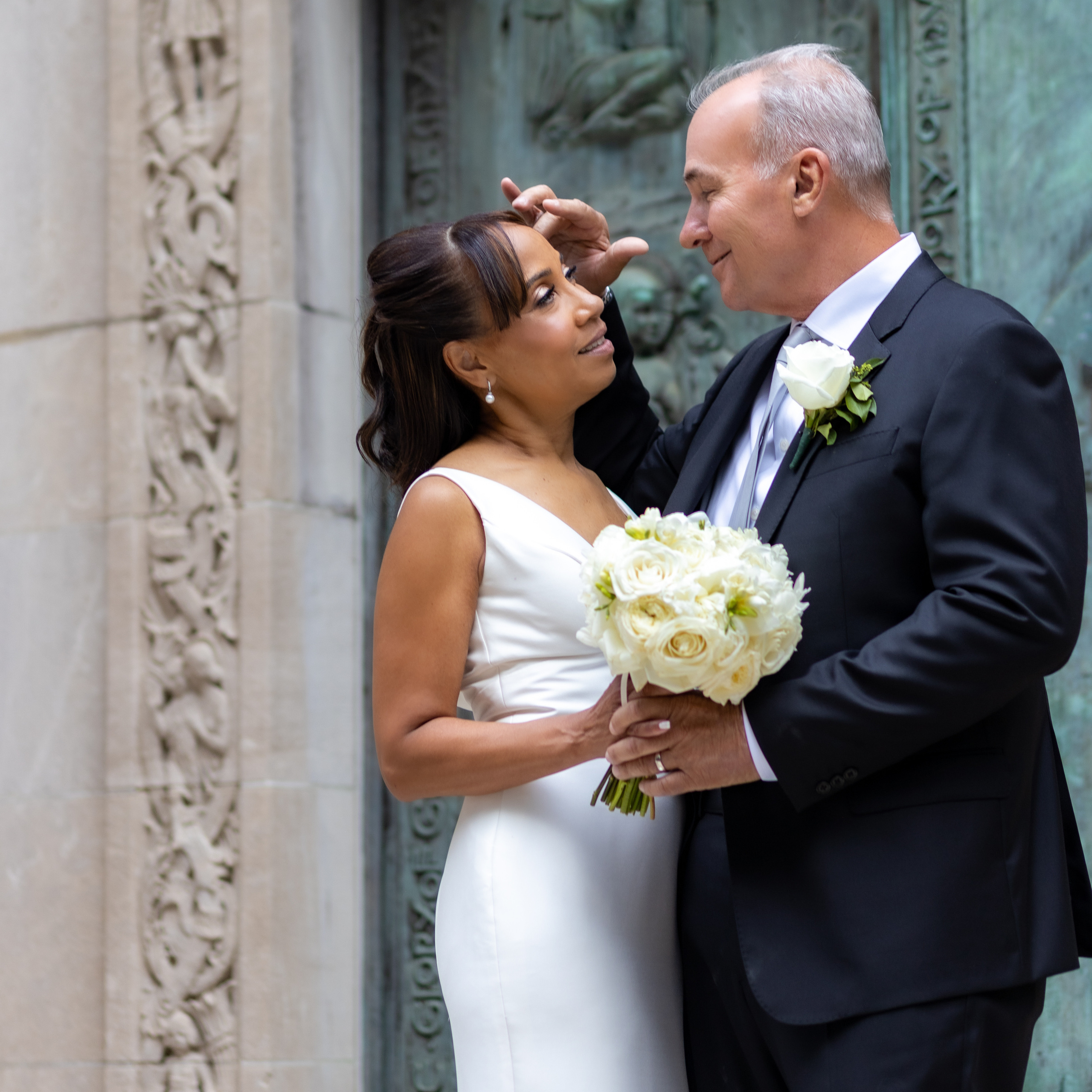 Marlene and Michael. Wedding and Event photography, Kisses + Veil