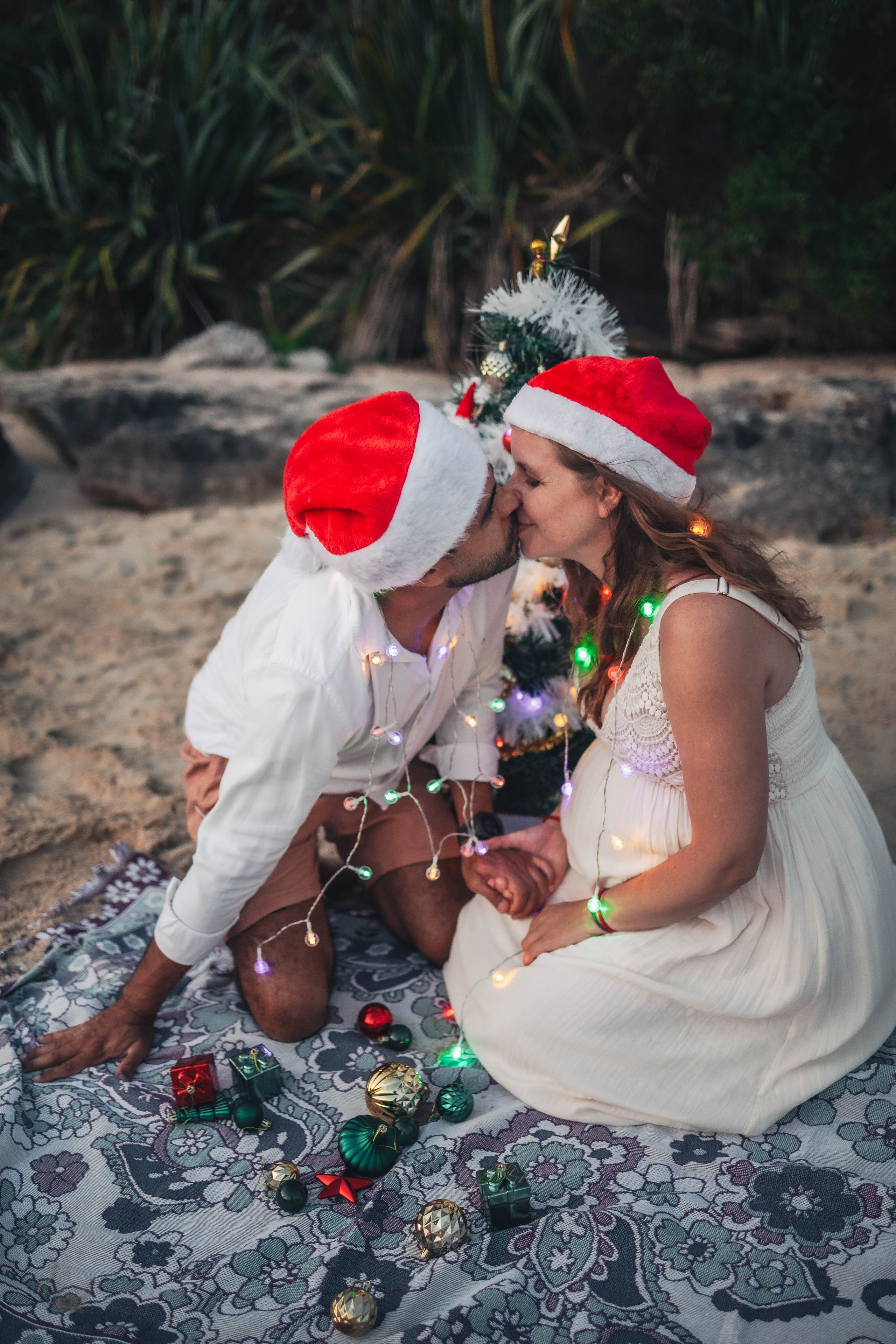 Heather + Tulio + Pregnant + Christmas. True Story Photography