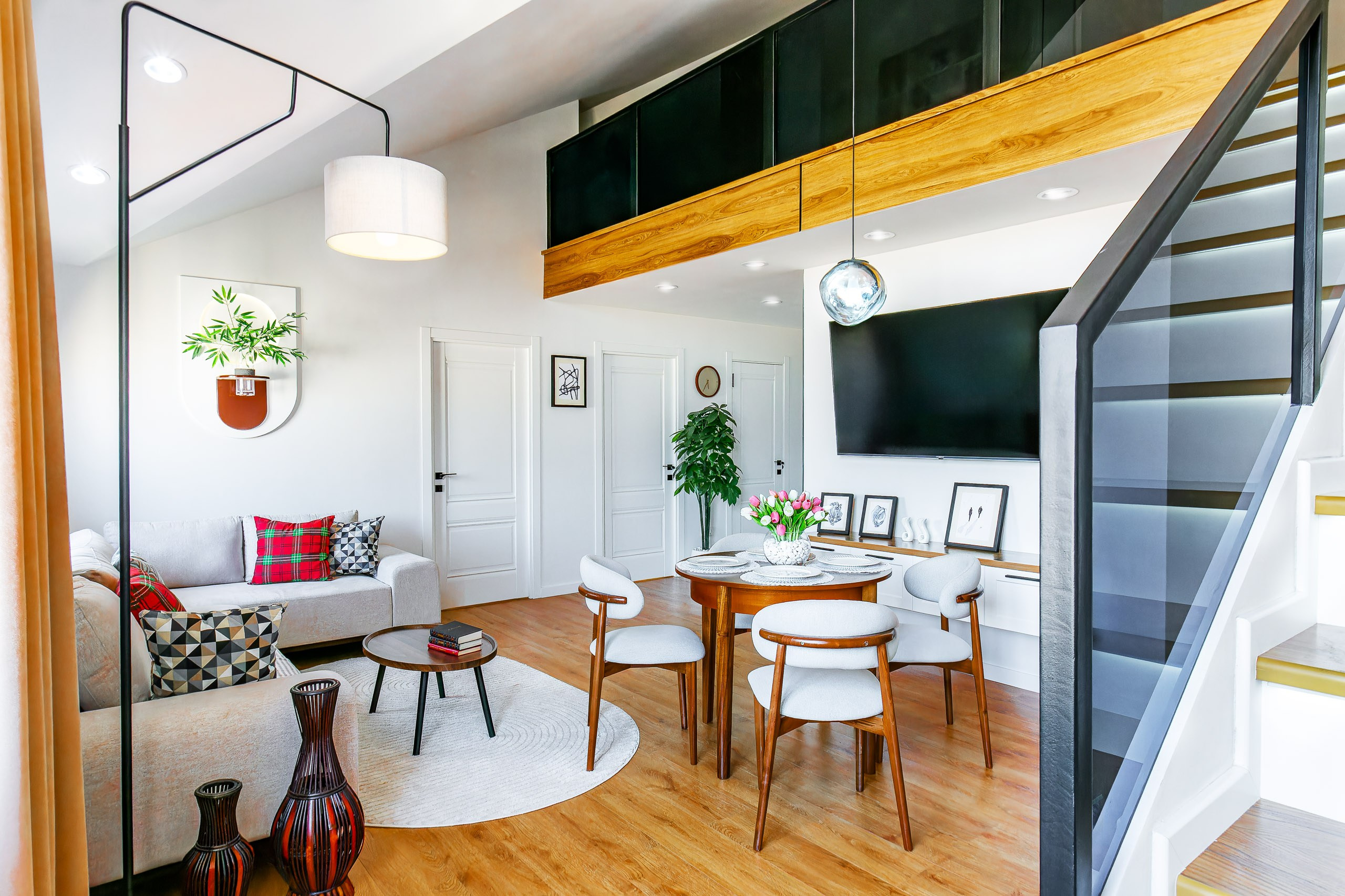 Interior photography Tashkent — stylish modern living room interior.