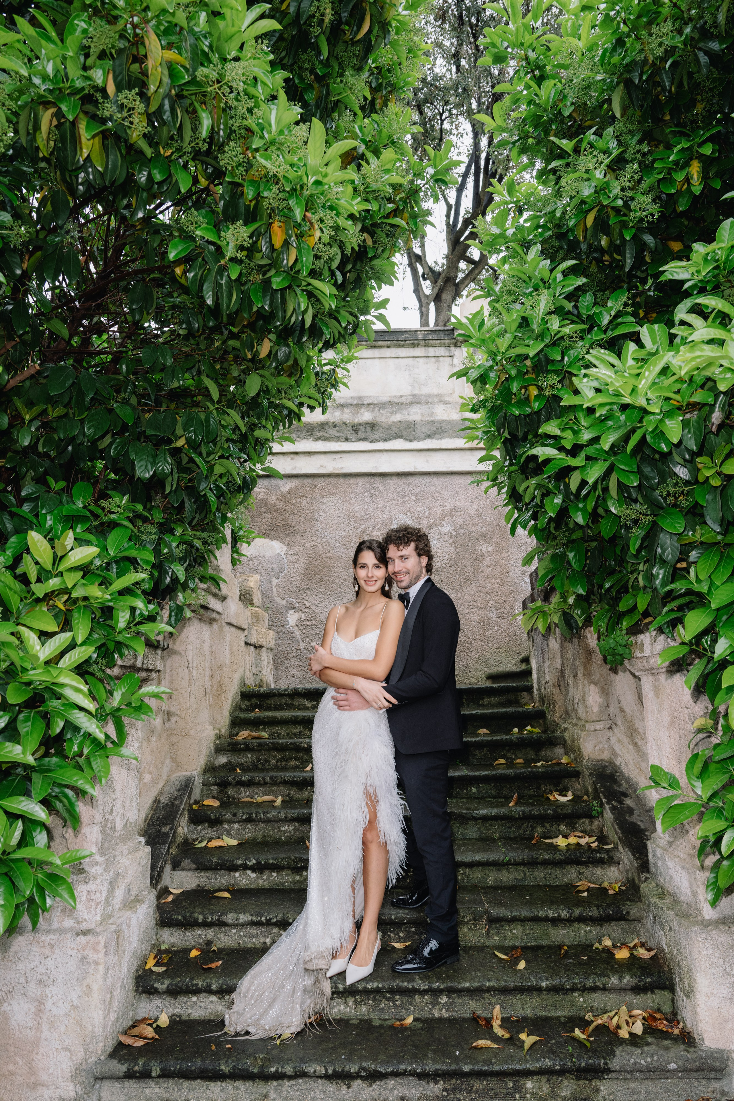 A Romantic Sunrise Elopement in Rome — Rain, Vespa & Love