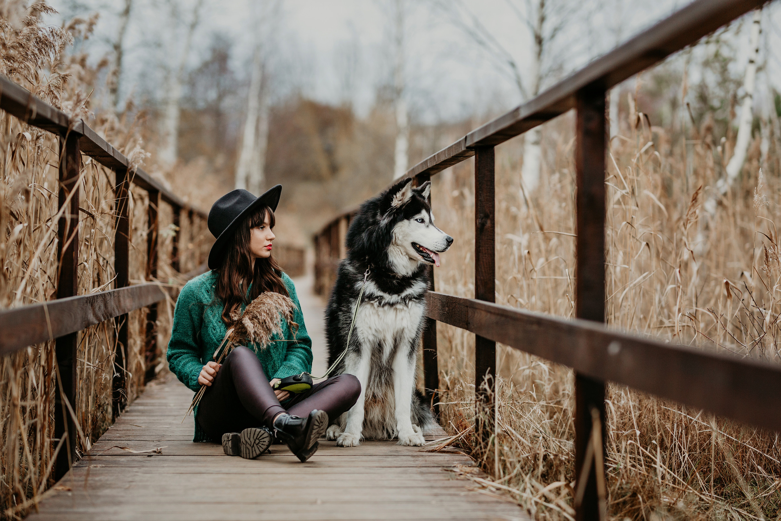 Darja un haskijs vārdā Alekss. FOTOGRĀFS| LATVIJA |DAUGAVPILS|
