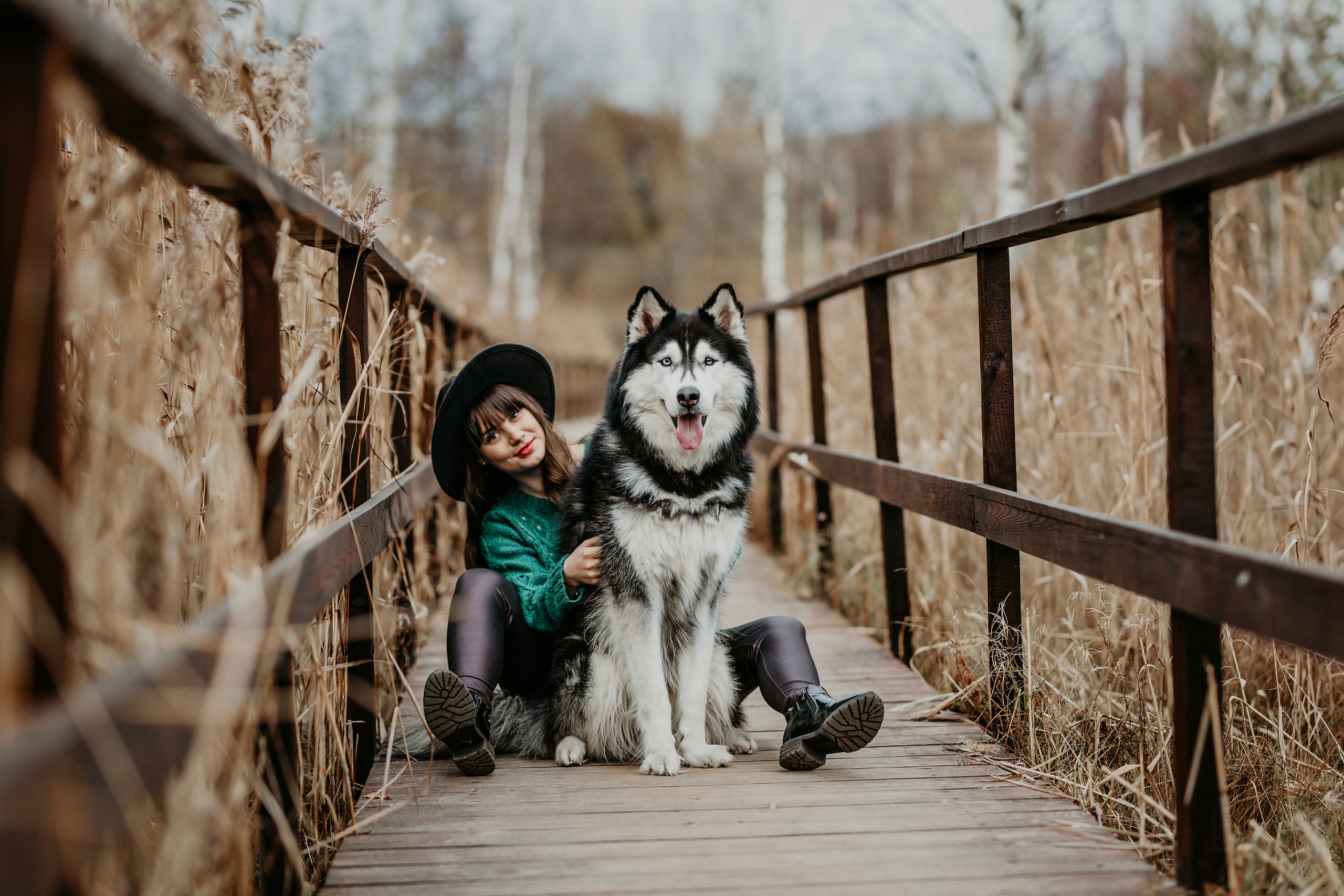 Darja un haskijs vārdā Alekss. FOTOGRĀFS| LATVIJA |DAUGAVPILS|