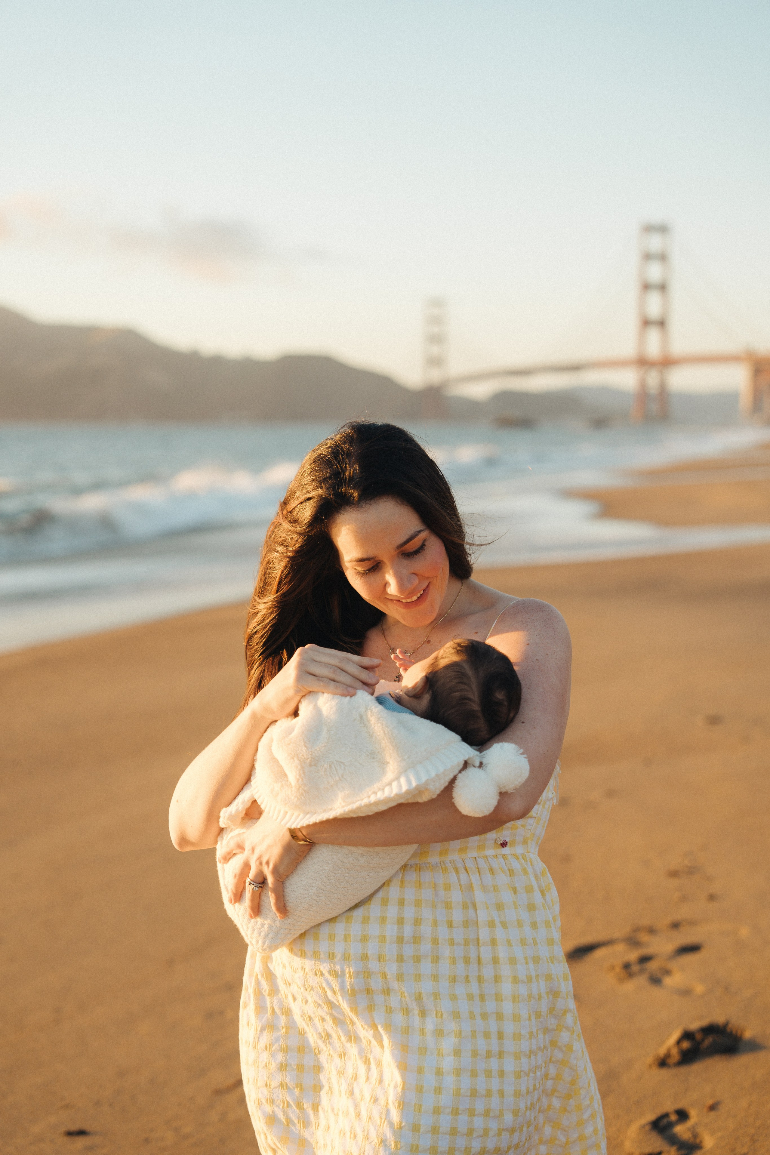 Bri’s growing family at Baker Beach. Soulo Photography | San Francisco Bay Area Based Photographer
