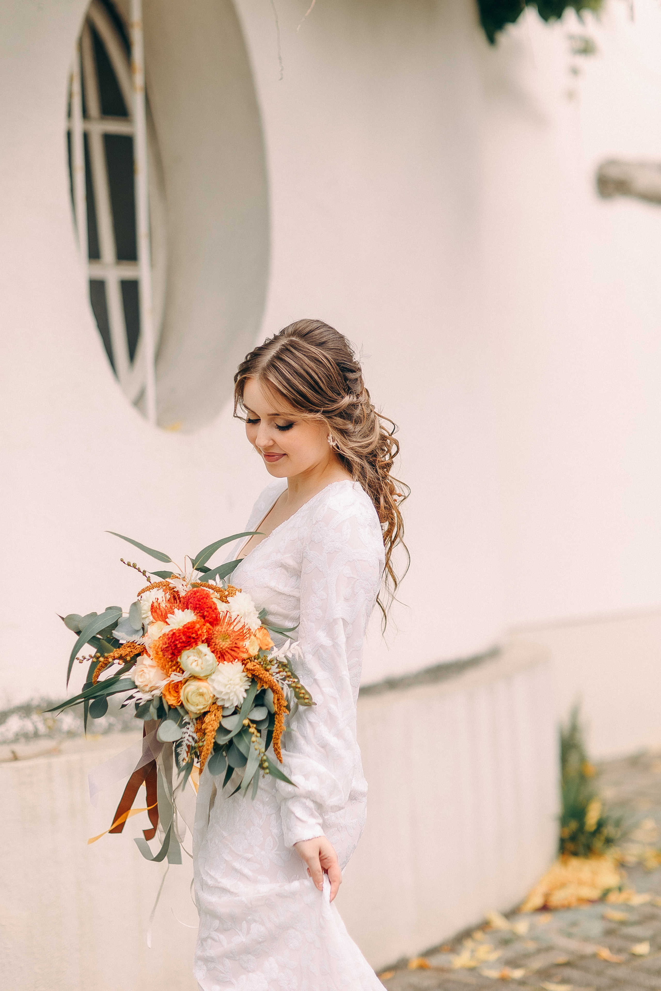 Hochzeit in Osnabrück, Hochzeitsreportage in der Stadt, Fotograf Osnabrück, Brautportrait im Villenviertel, Weststadt, Osnabrück