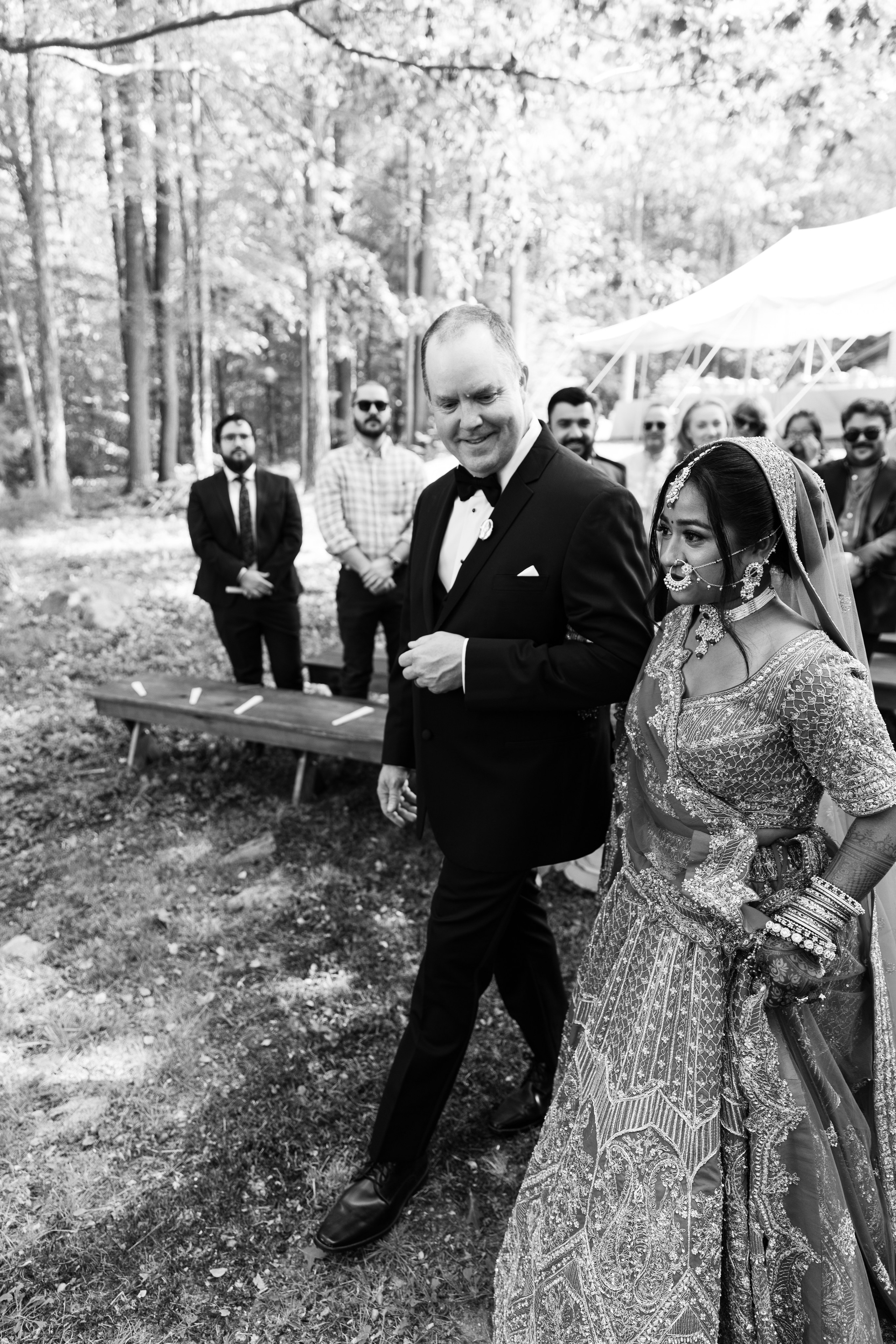Two-Bride Multicultural Wedding in New Hampshire | Haldi & Nikah
