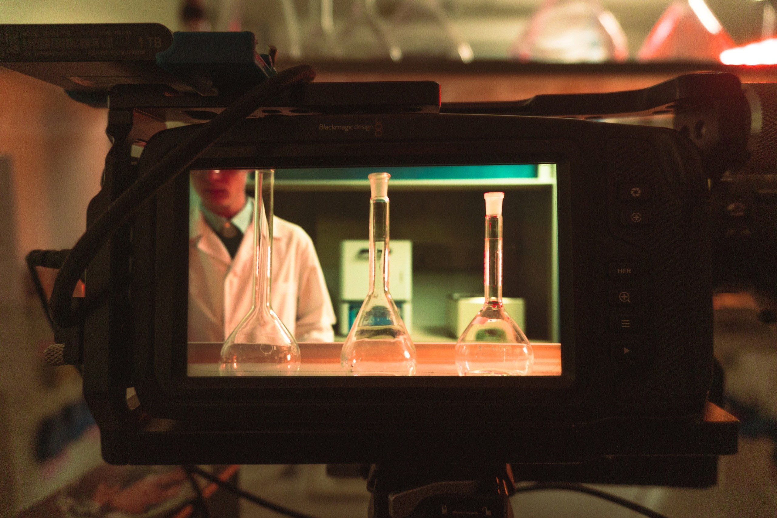 Backstage of the shooting of a advertising video