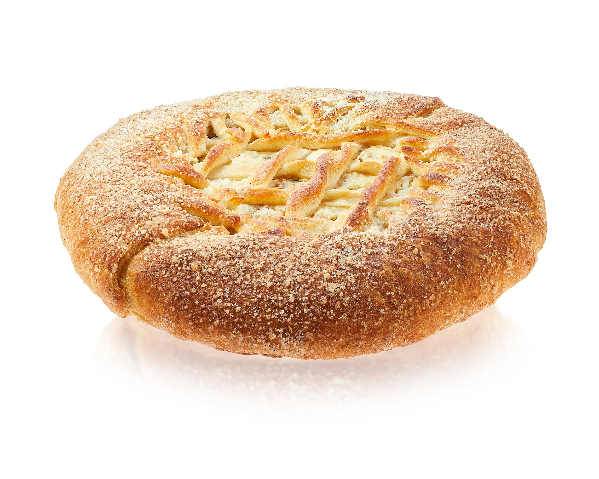 Photographer Roman Djuzev - Round cake with cottage cheese on a white background