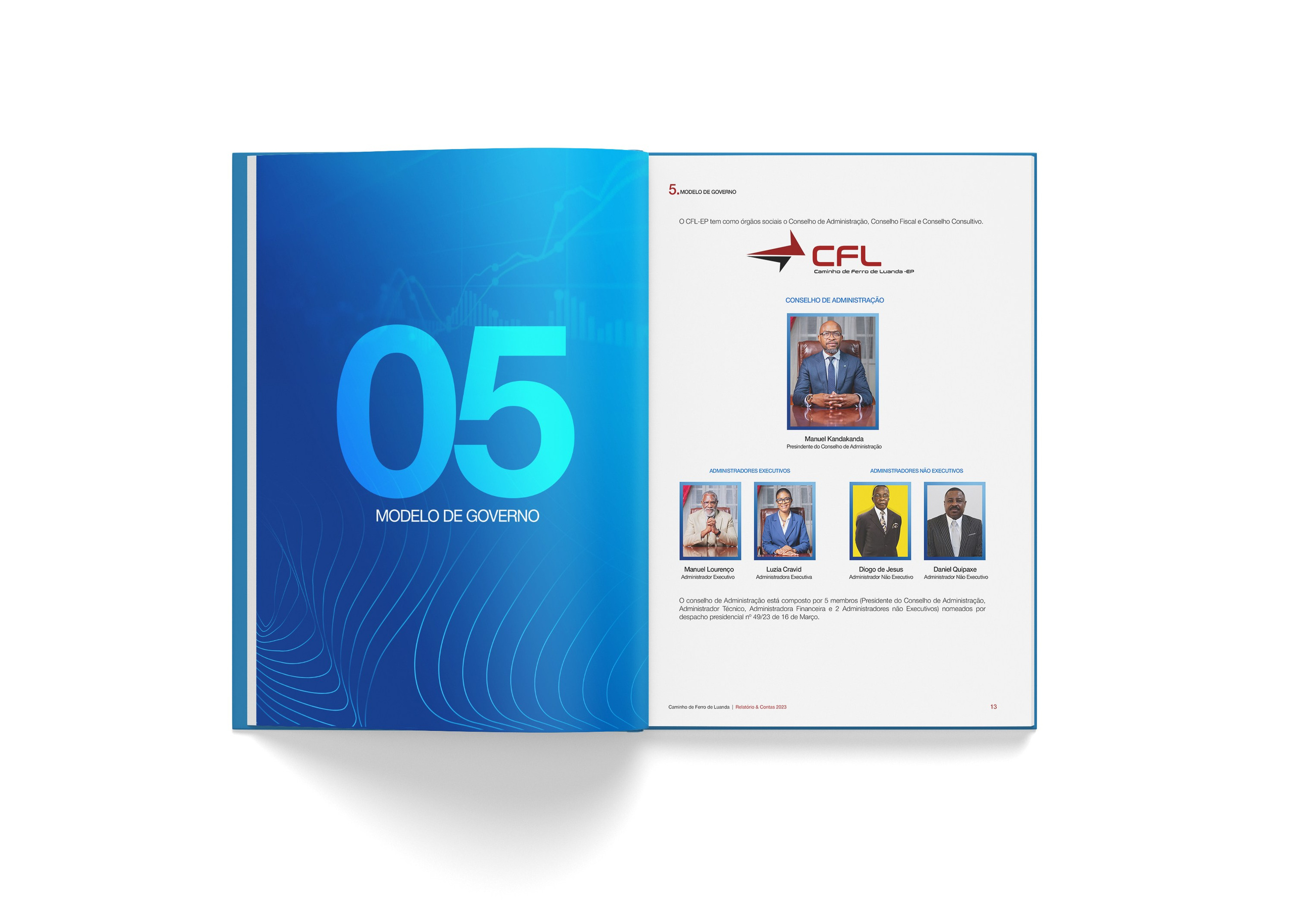 Relatório & Contas CFL 2023 — Concepção Visual