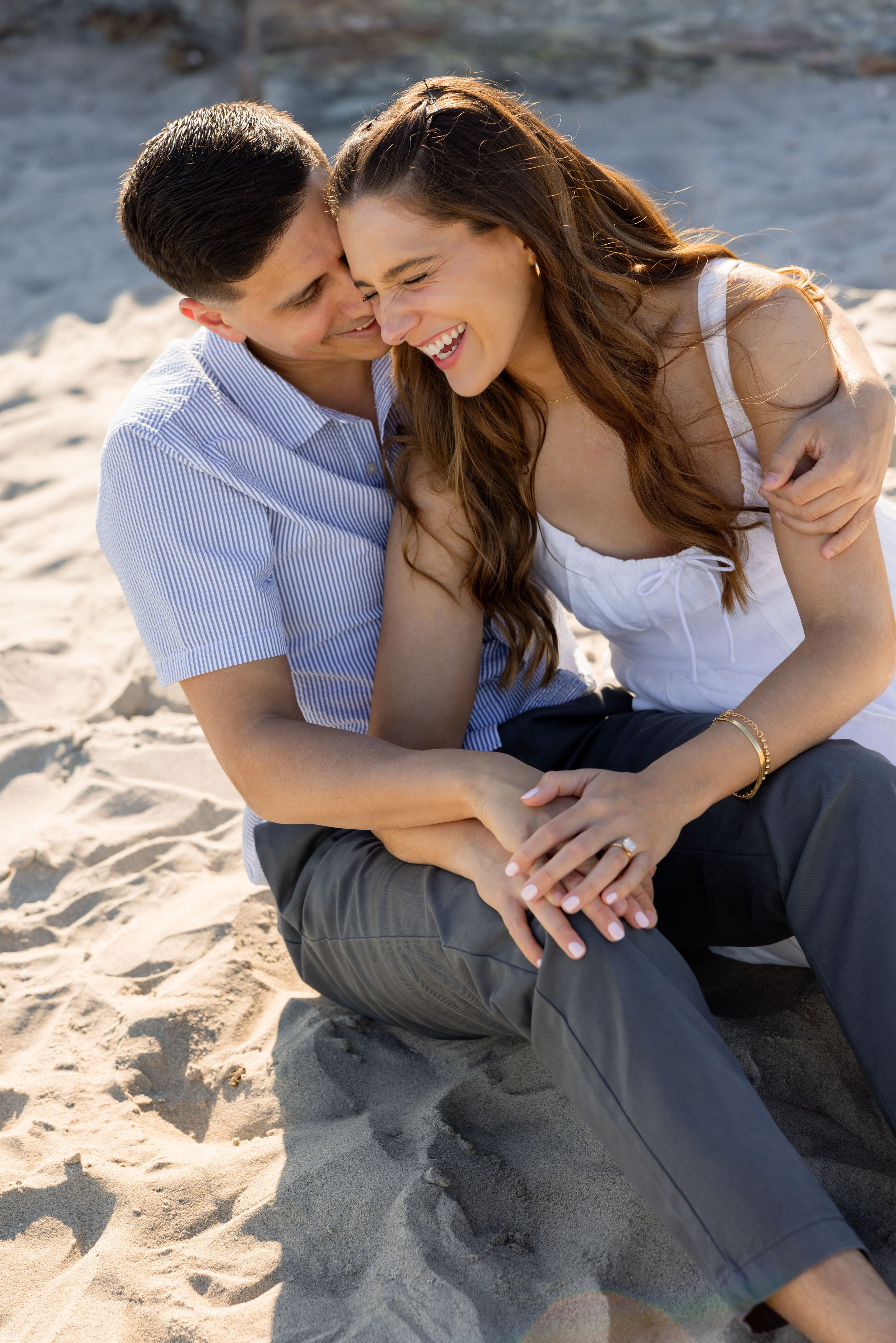 Bella & Nick — Sunset Engagement. Rhode Island Wedding Photographer Tati Simpson