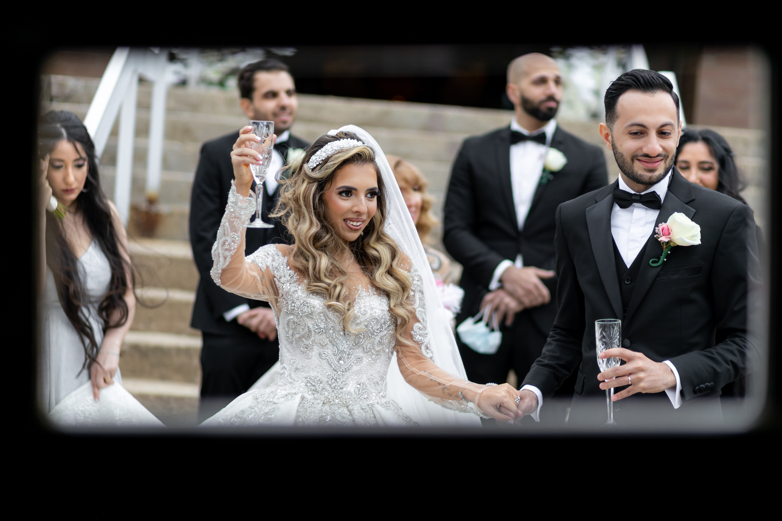 Natalie and Ghasan. Wedding and Event photography, Kisses + Veil