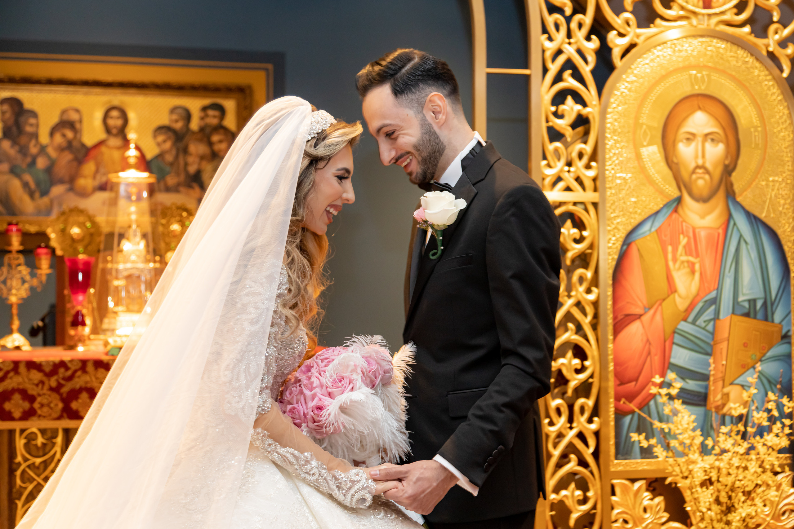 Natalie and Ghasan. Wedding and Event photography, Kisses + Veil