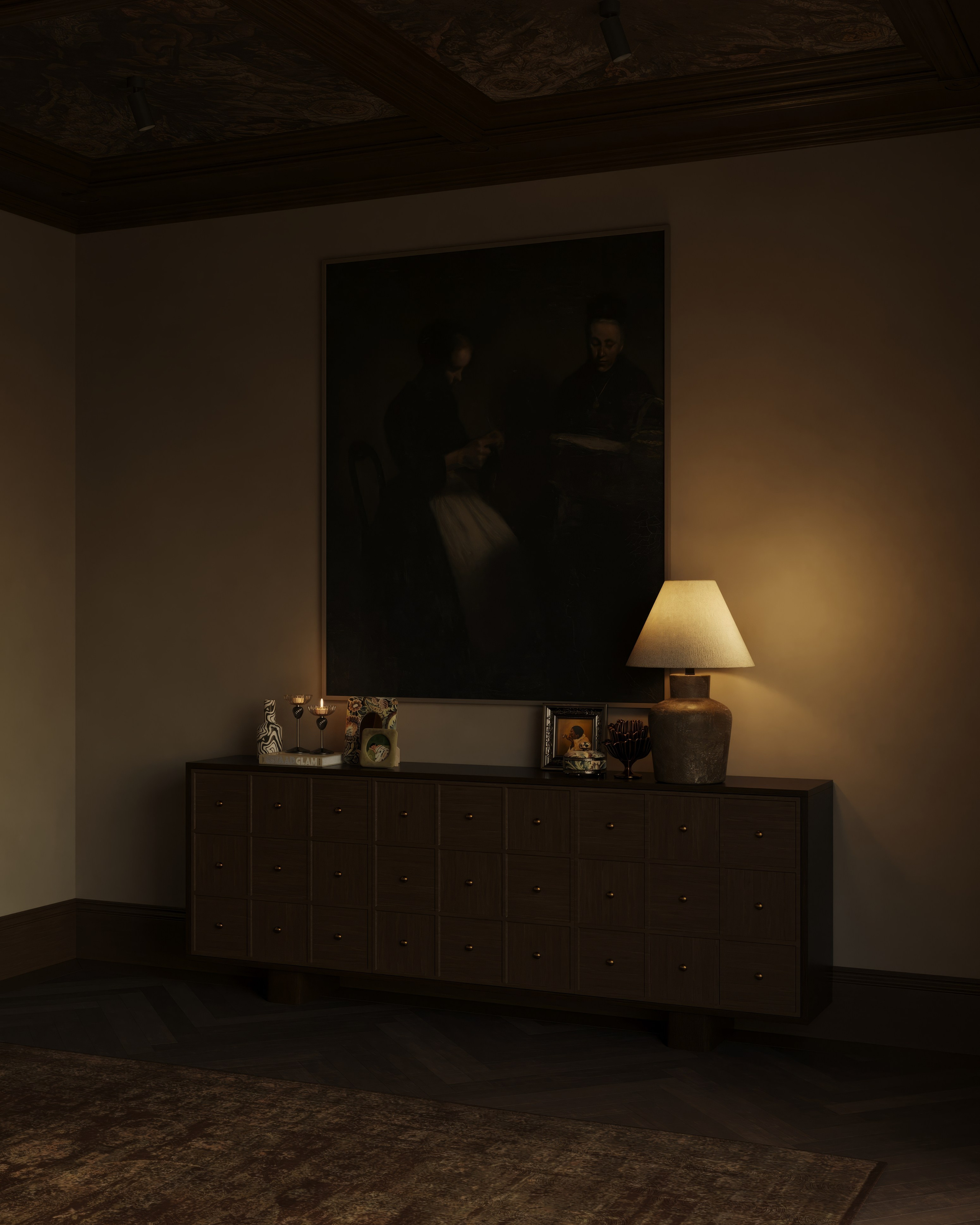 [AS] Dark Elegance Bedroom. Anastasia Sorochin| 3d Visualization