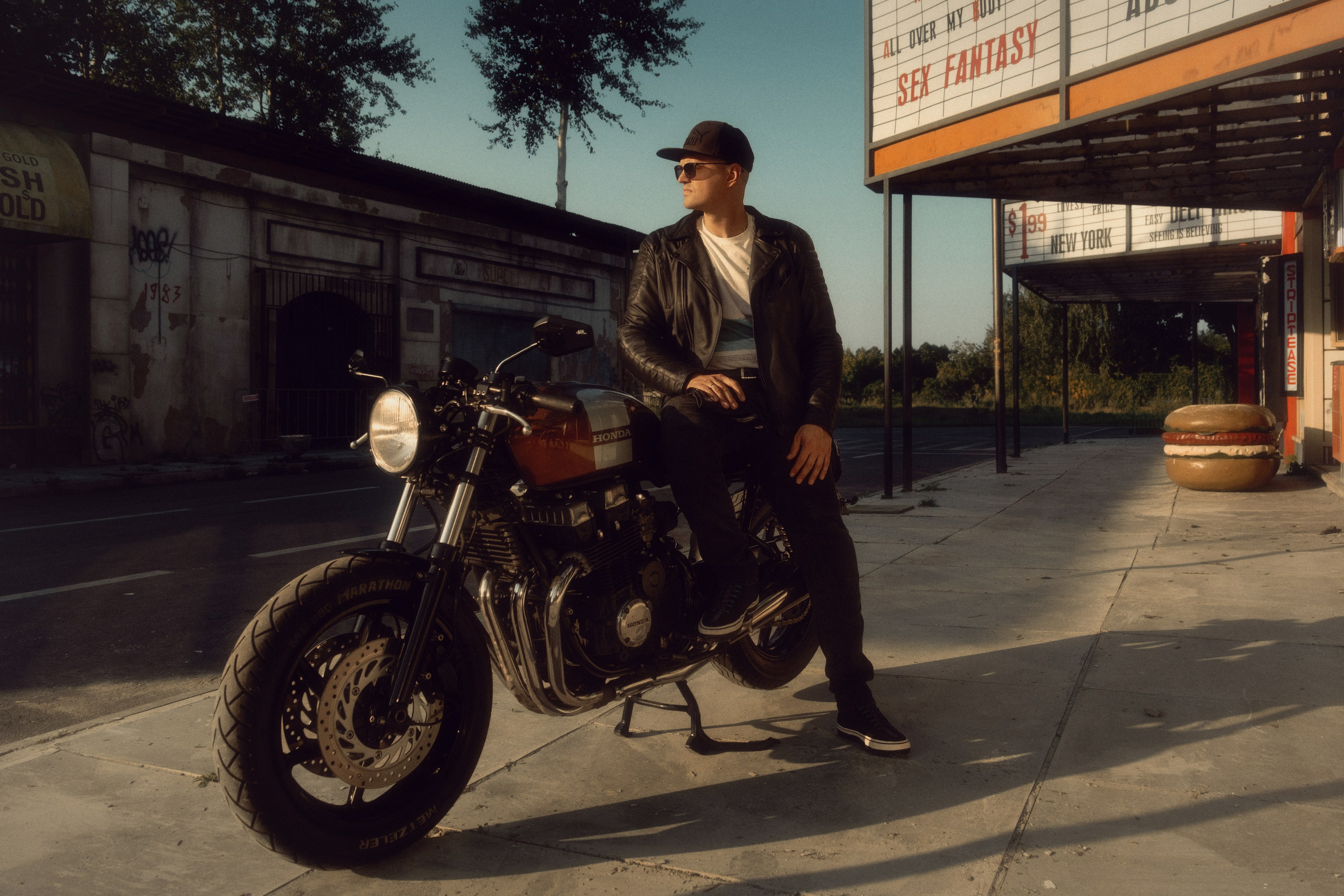 Café Racer Style Photography — Brutal Man & Custom Bike