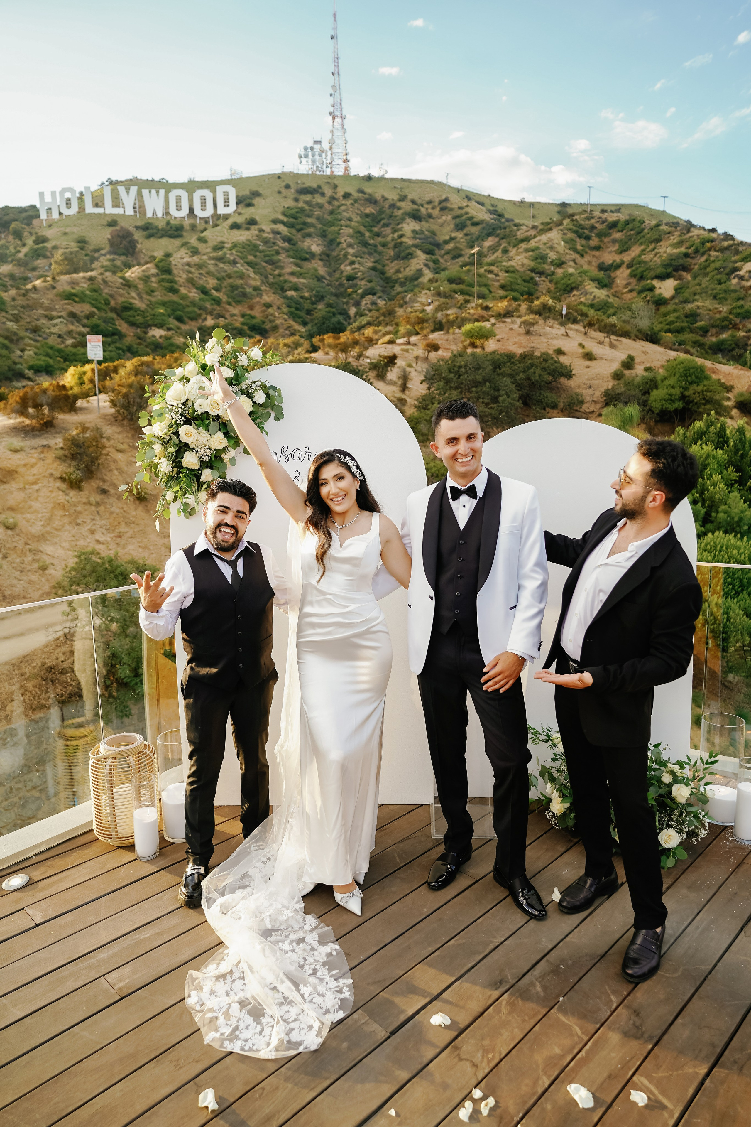 Wedding at the Hollywood Sign Venue, Los Angeles, California. Wedding Photography & Videography Team in California, Los Angeles, San Francisco, San Diego and Travel
