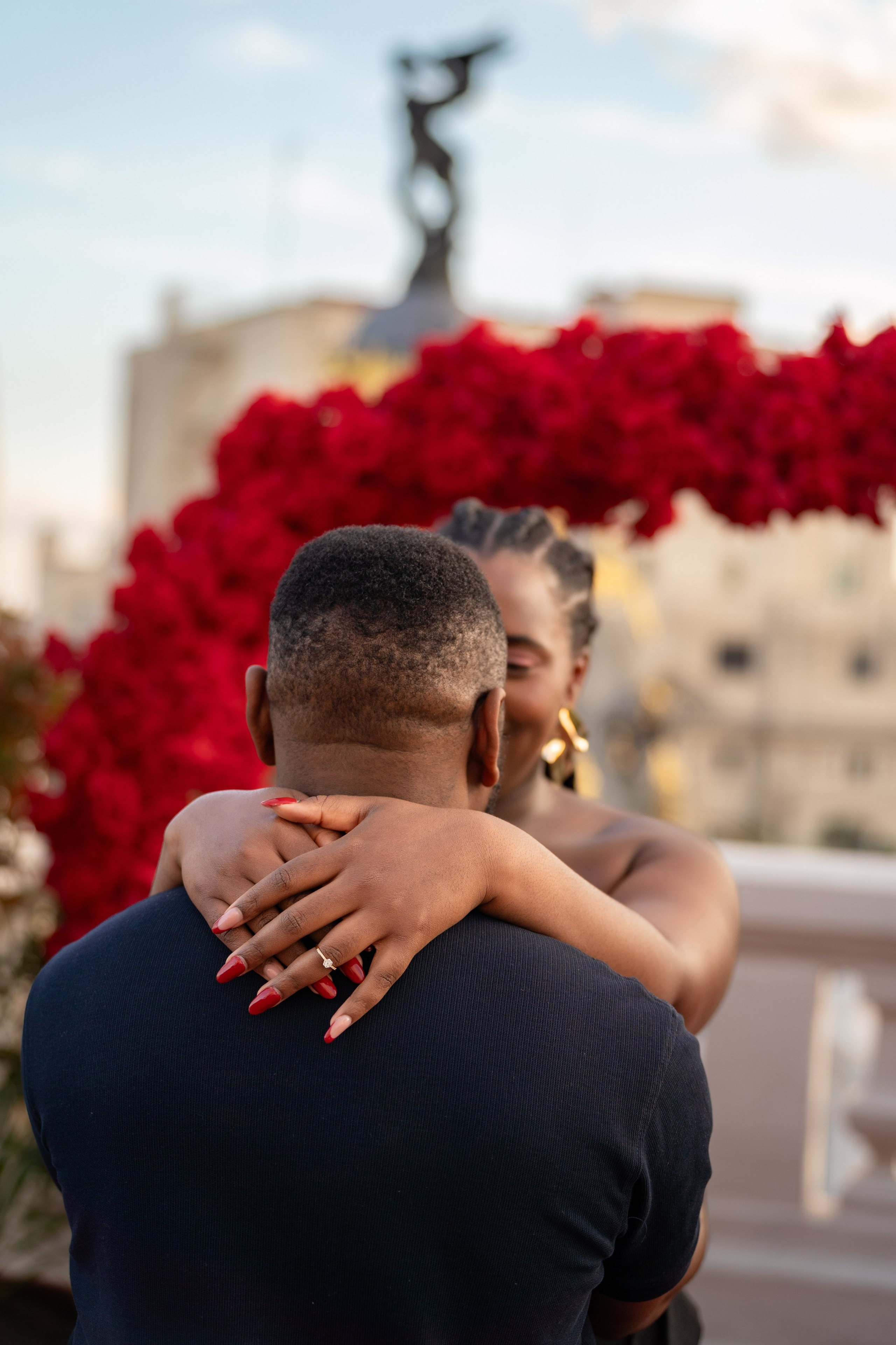 Surprise proposal at the rooftop. Фотограф в Мадриде Алена Белянинова