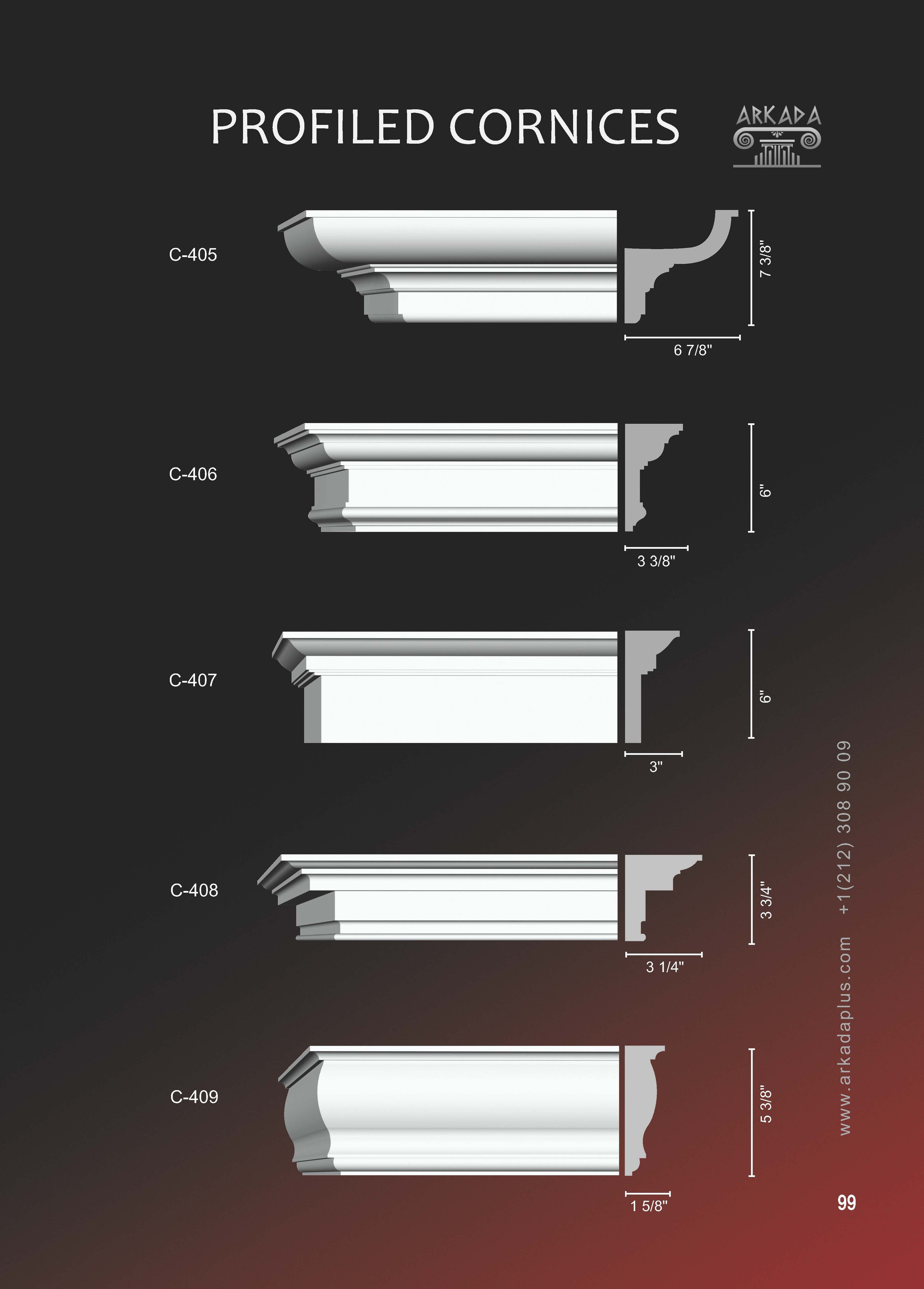 Catalog pages. Plaster molding