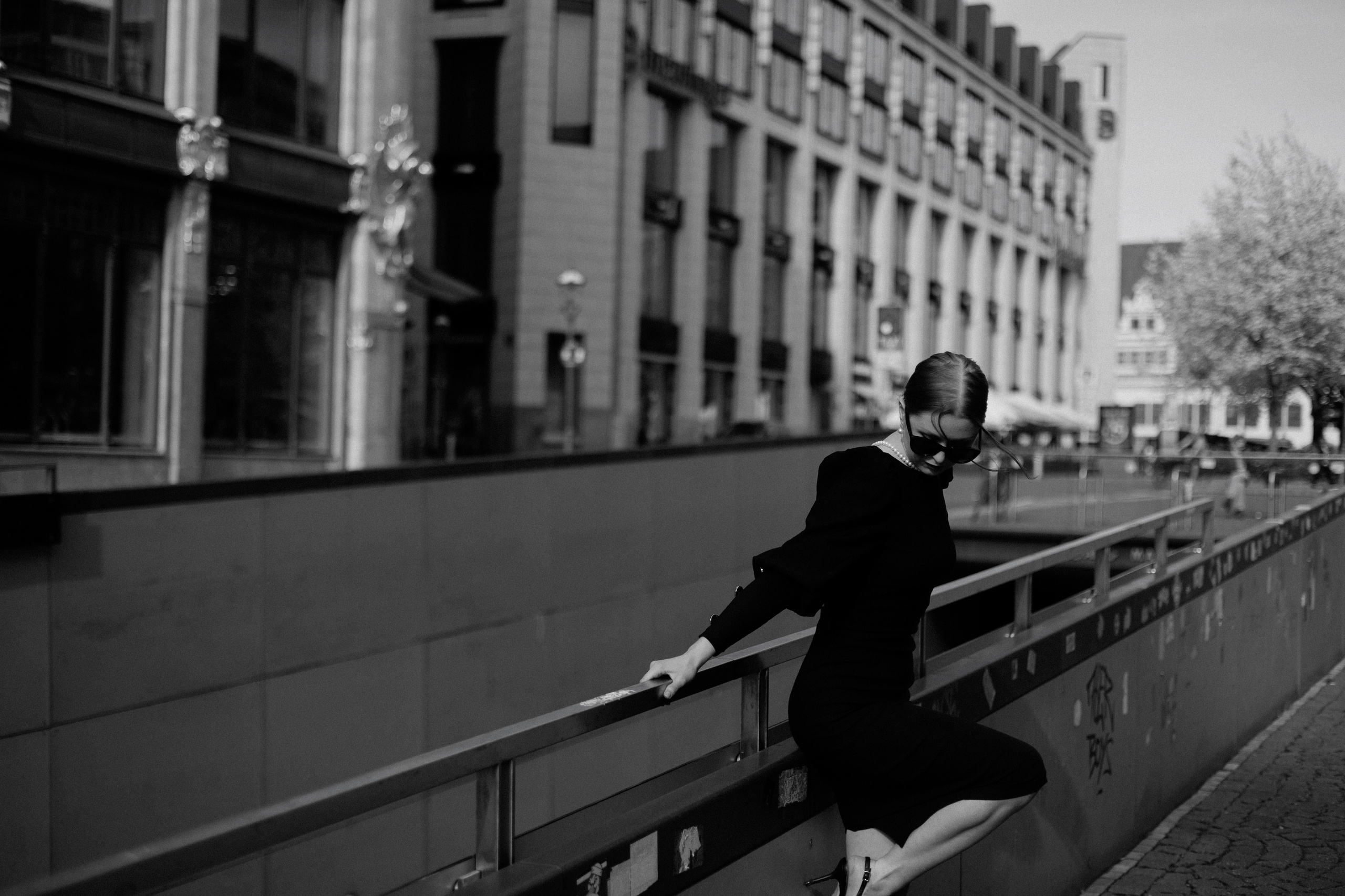Monochrome Elegance. Black & White City Portraits | Timeless, Strong.Cinematic. Kristina Kozheltsova- Soulful Portrait&Lifestyle&Love Story Photographer in Leipzig, Germany