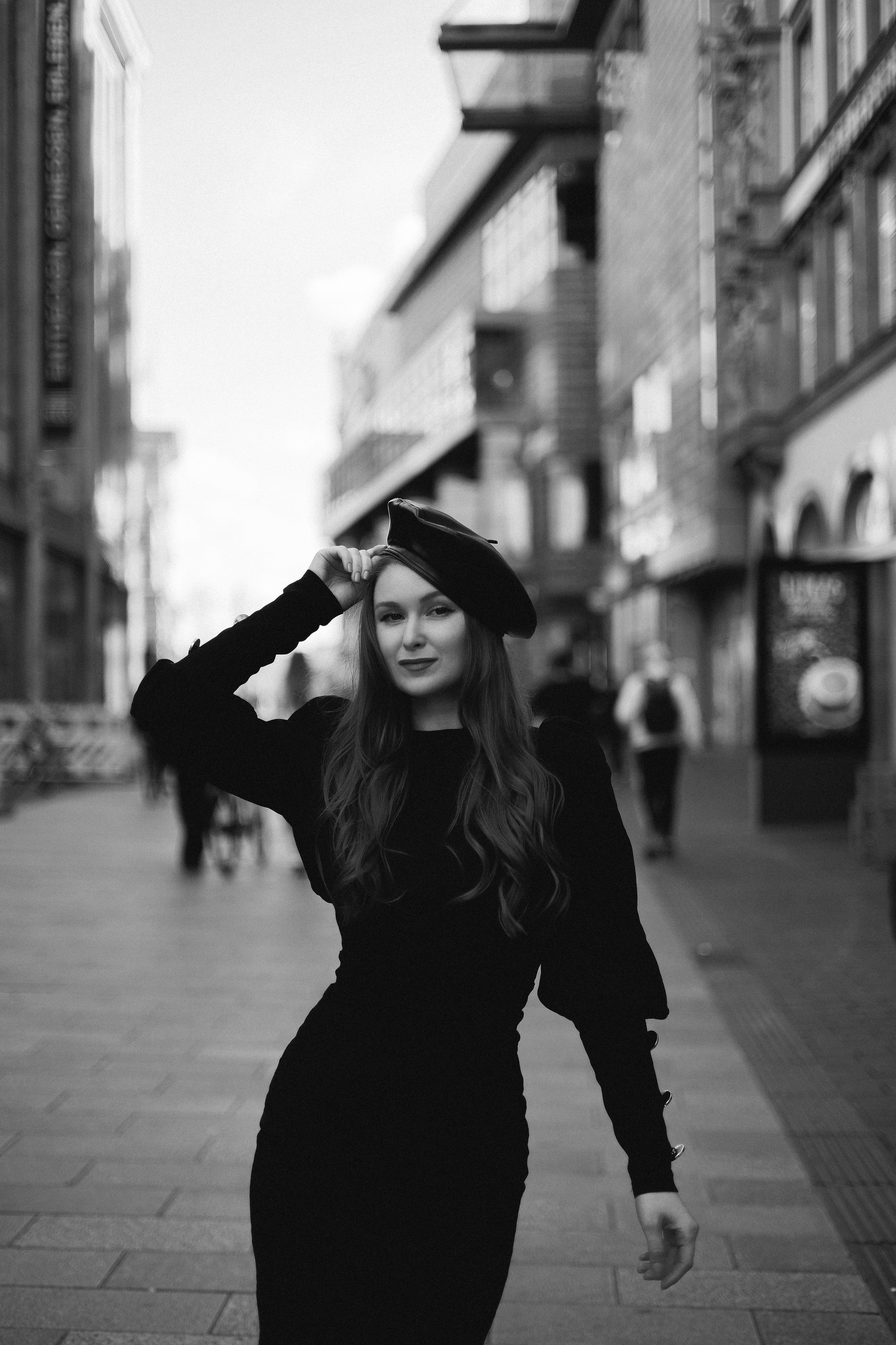 Monochrome Elegance. Black & White City Portraits | Timeless, Strong.Cinematic. Kristina Kozheltsova- Soulful Portrait&Lifestyle&Love Story Photographer in Leipzig, Germany