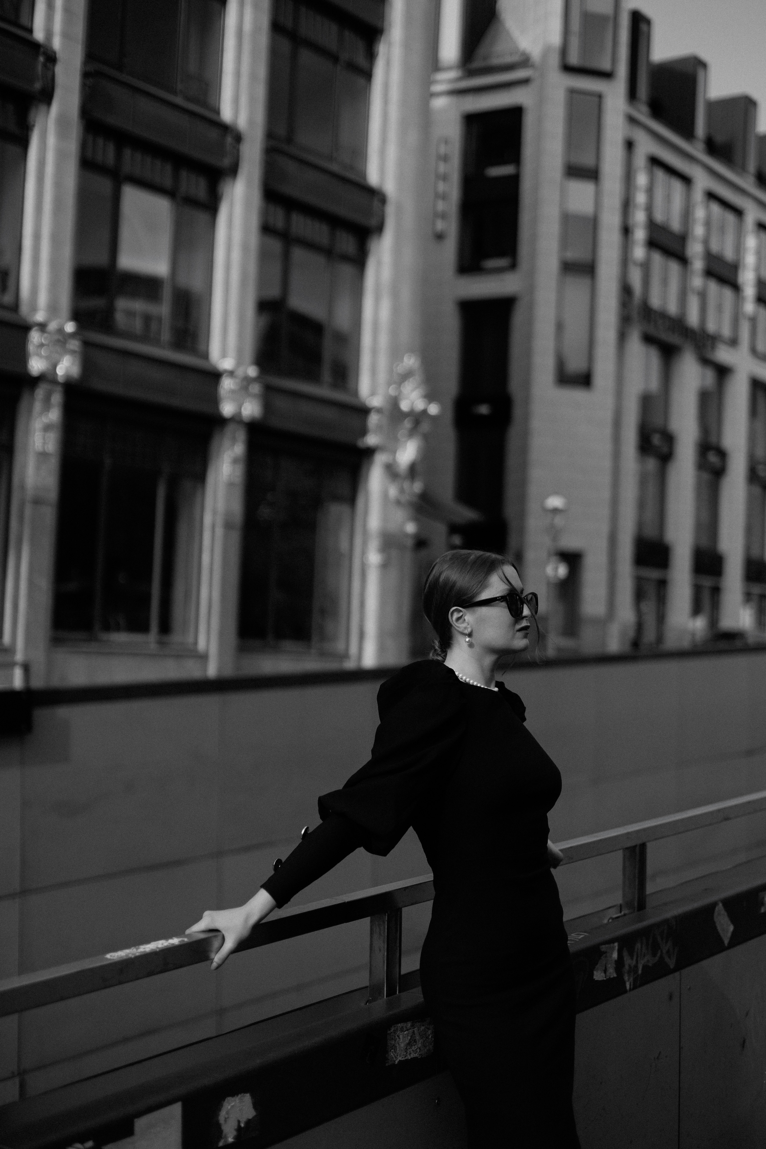 Monochrome Elegance. Black & White City Portraits | Timeless, Strong.Cinematic. Kristina Kozheltsova- Soulful Portrait&Lifestyle&Love Story Photographer in Leipzig, Germany