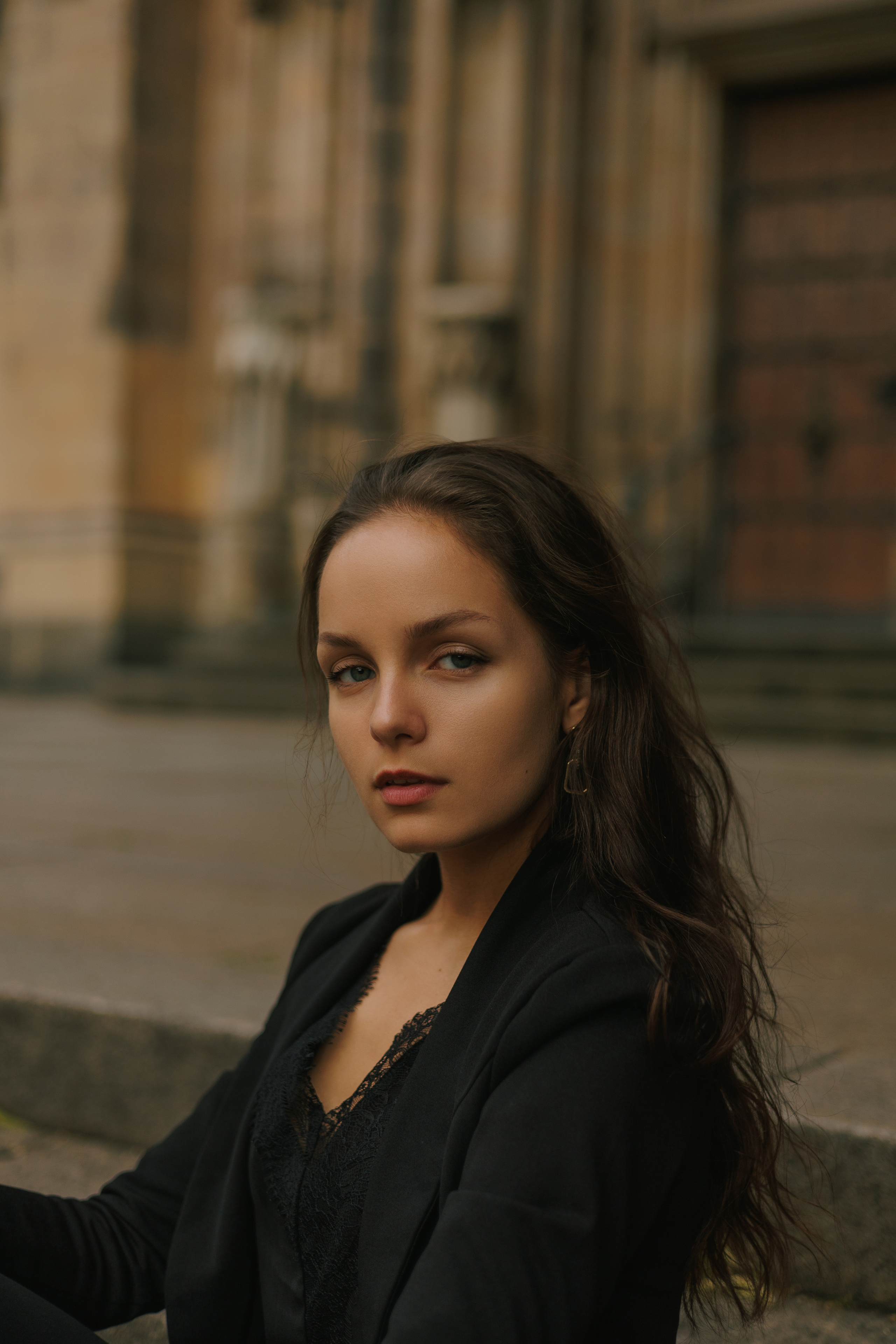 Dark Grace. City Portraits in Black Dress | Elegant, Cinematic. Timeless. Kristina Kozheltsova- Soulful Portrait&Lifestyle&Love Story Photographer in Leipzig, Germany