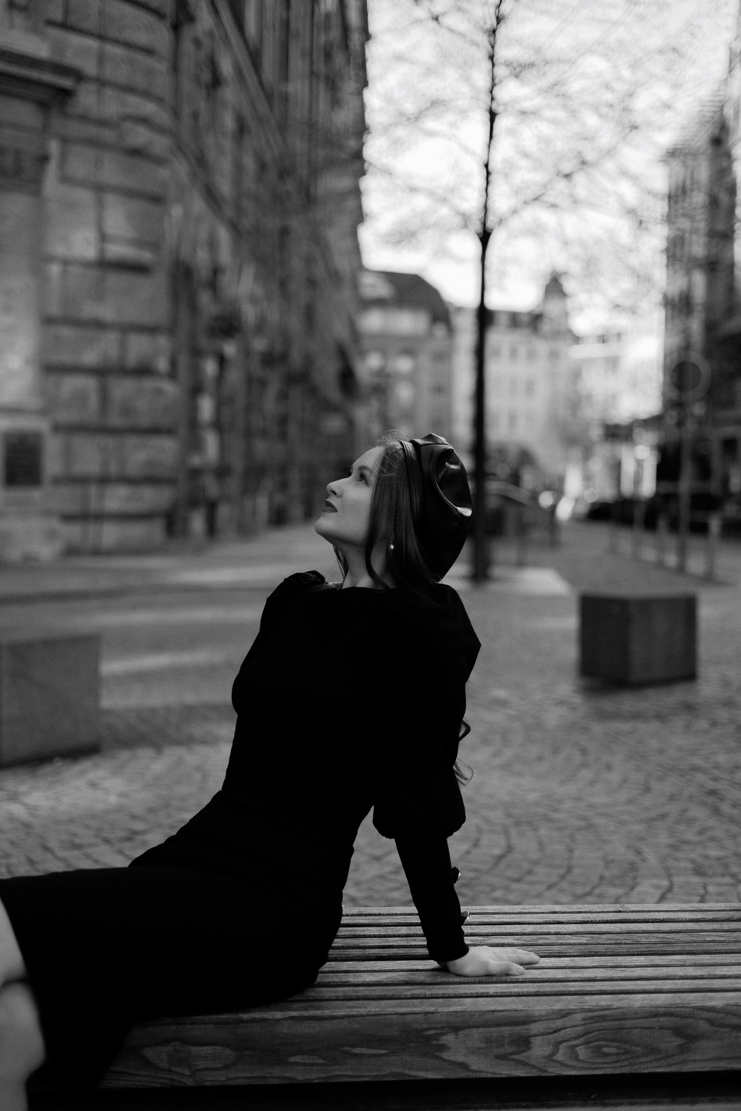 Monochrome Elegance. Black & White City Portraits | Timeless, Strong.Cinematic. Kristina Kozheltsova- Soulful Portrait&Lifestyle&Love Story Photographer in Leipzig, Germany