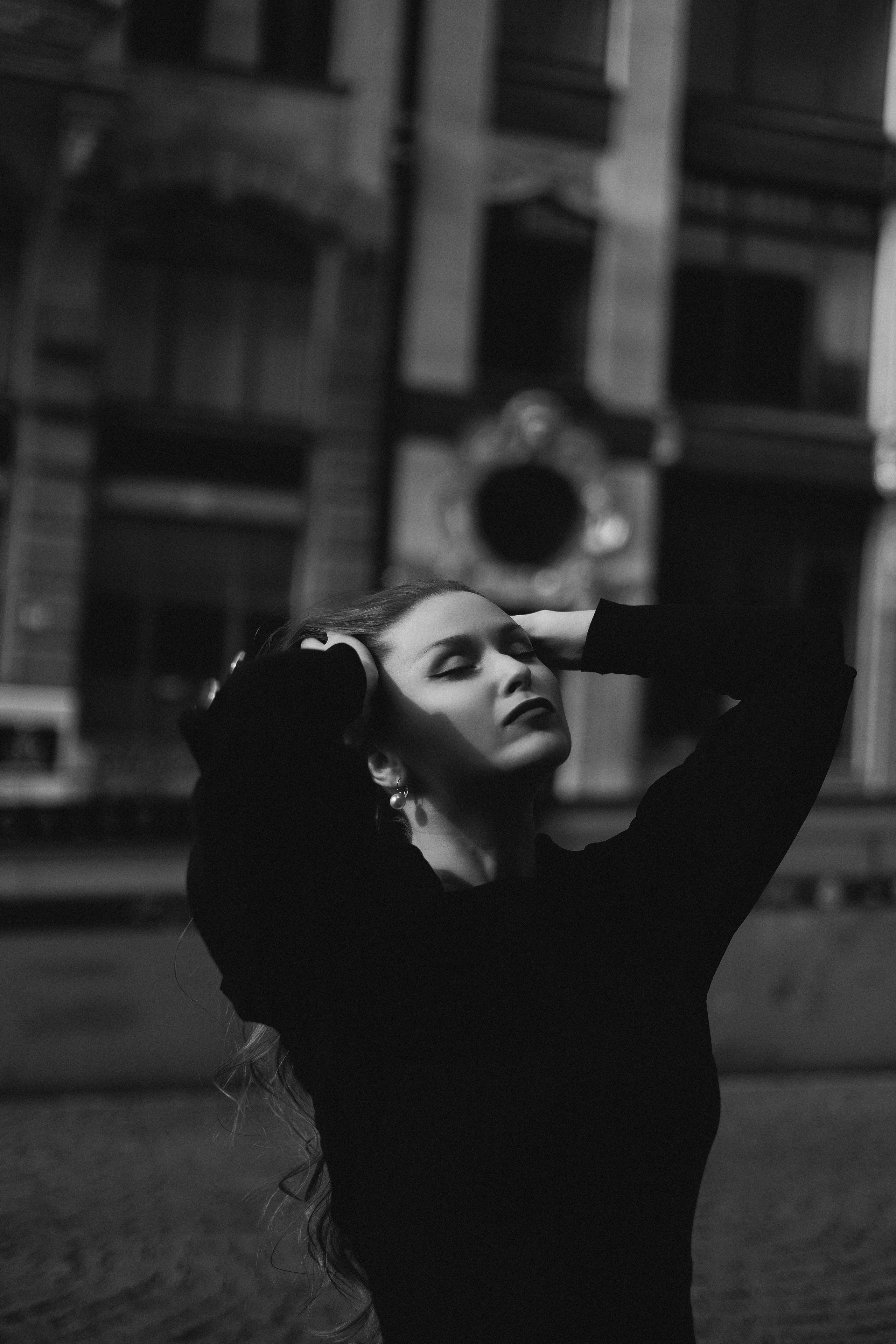 Monochrome Elegance. Black & White City Portraits | Timeless, Strong.Cinematic. Kristina Kozheltsova- Soulful Portrait&Lifestyle&Love Story Photographer in Leipzig, Germany