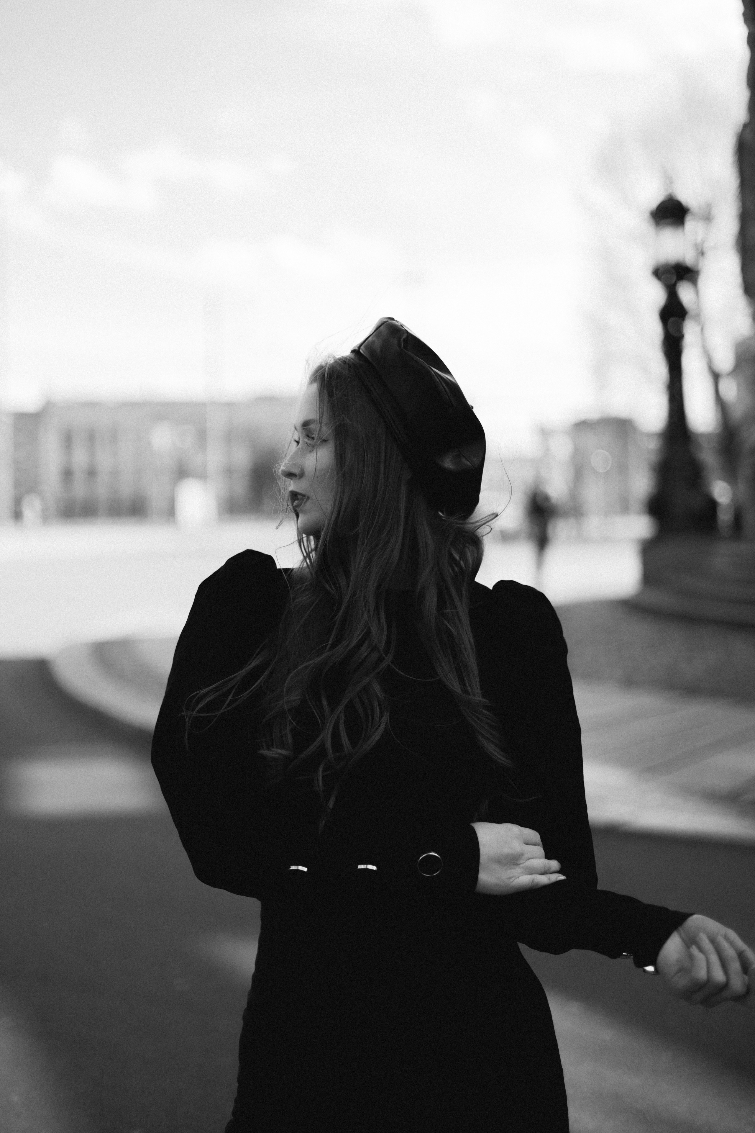 Monochrome Elegance. Black & White City Portraits | Timeless, Strong.Cinematic. Kristina Kozheltsova- Soulful Portrait&Lifestyle&Love Story Photographer in Leipzig, Germany