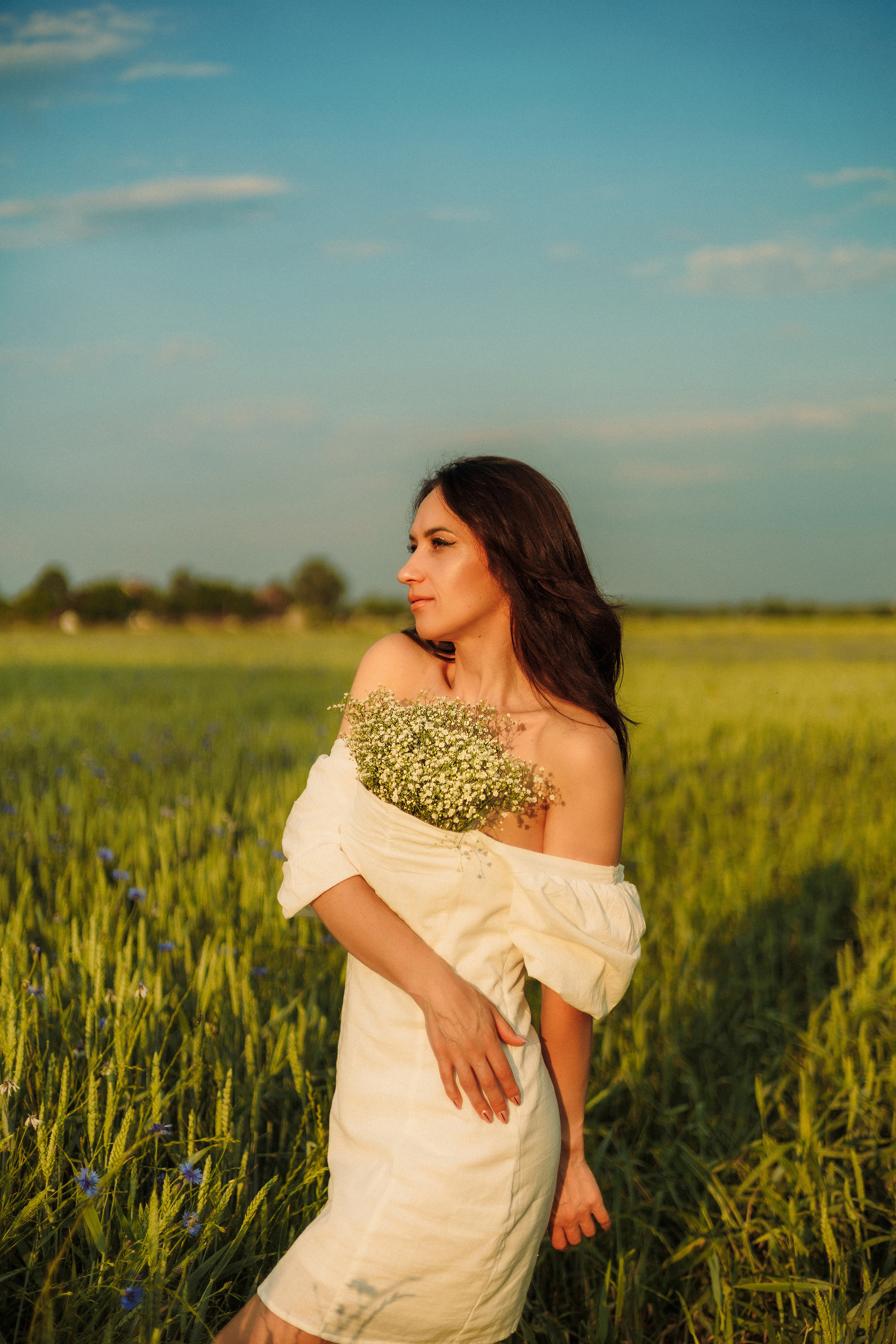 Golden Fields. Outdoor Portraits at Sunset | Feminine, Natural & Dreamy. Kristina Kozheltsova- Soulful Portrait&Lifestyle&Love Story Photographer in Leipzig, Germany