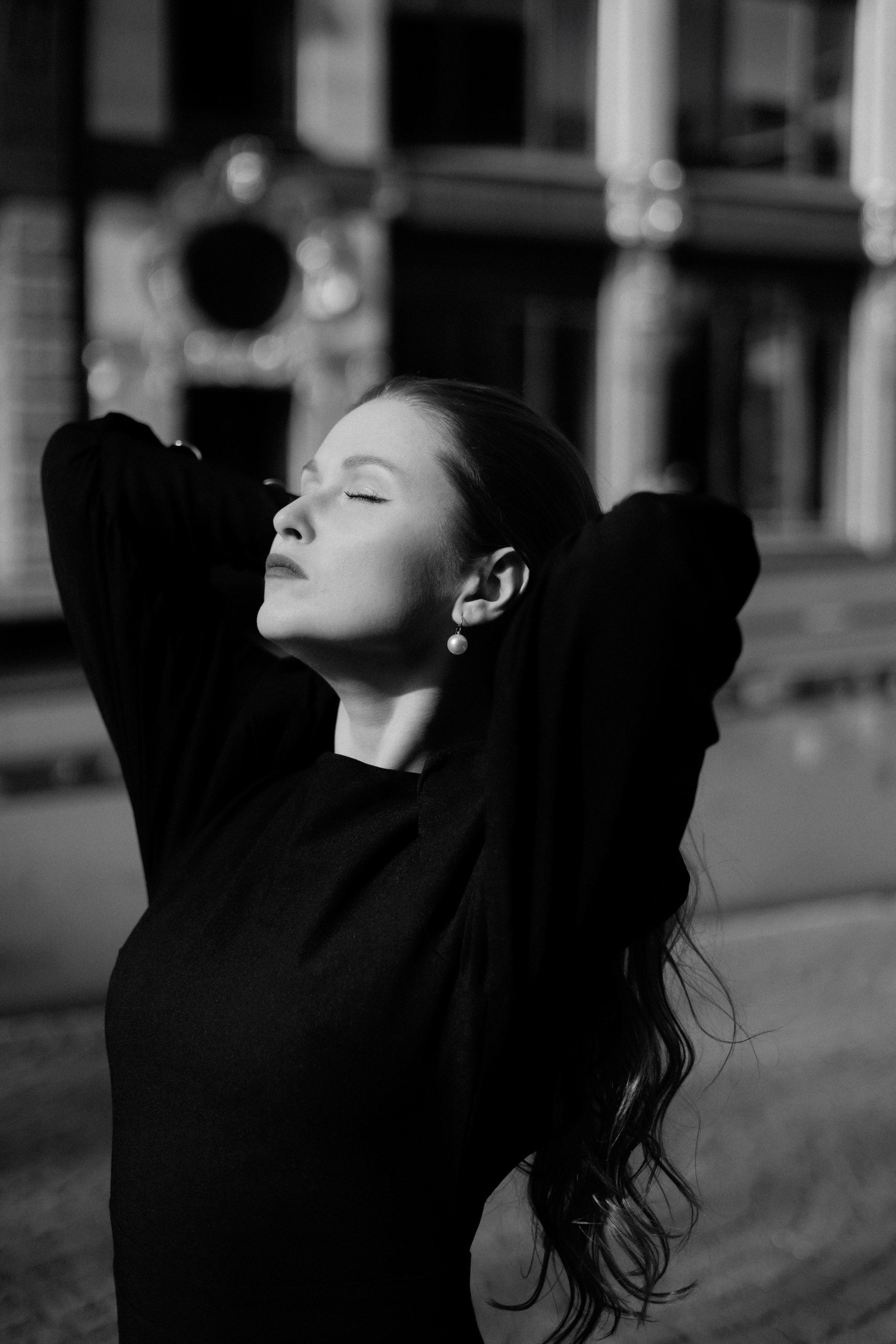 Monochrome Elegance. Black & White City Portraits | Timeless, Strong.Cinematic. Kristina Kozheltsova- Soulful Portrait&Lifestyle&Love Story Photographer in Leipzig, Germany