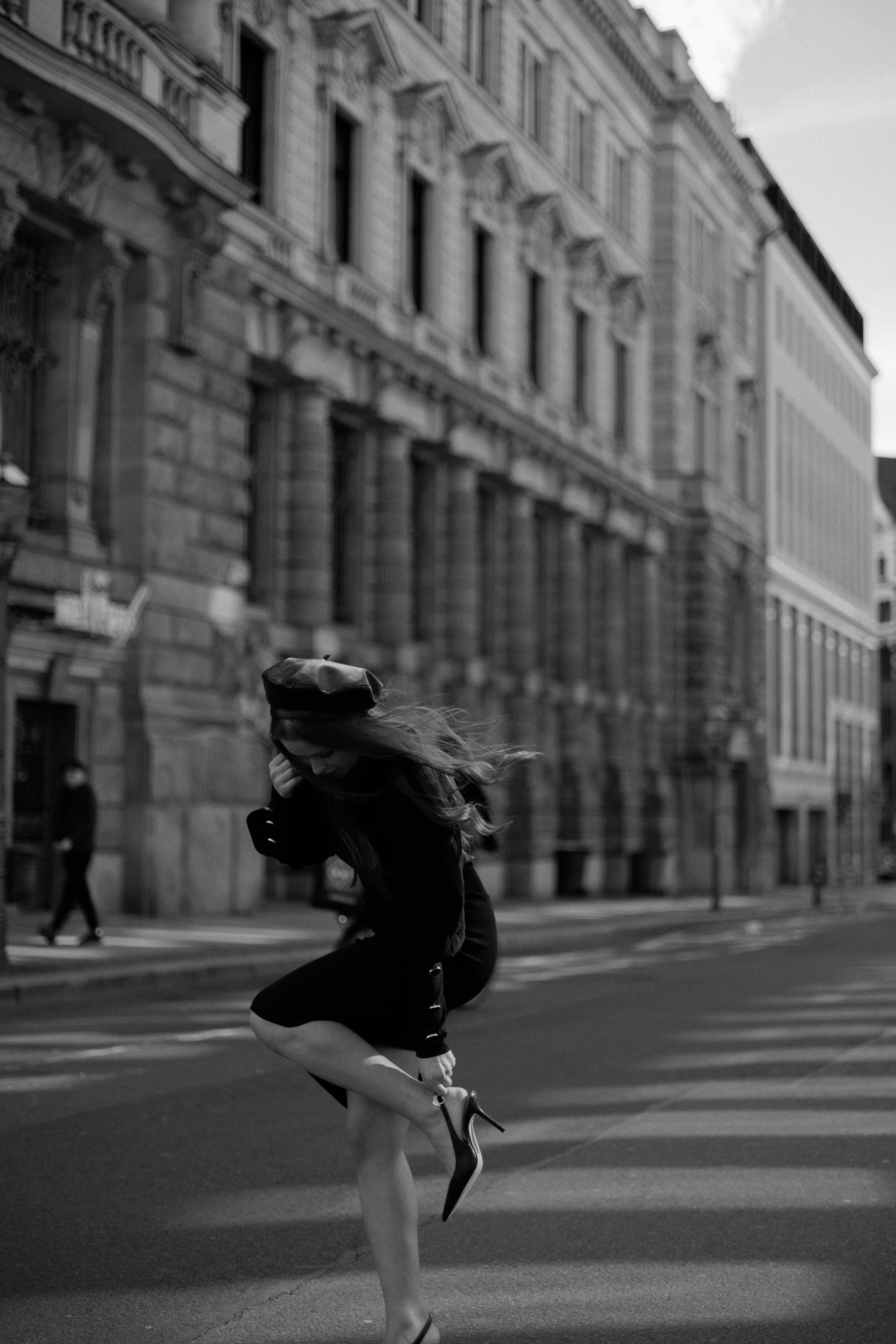 Monochrome Elegance. Black & White City Portraits | Timeless, Strong.Cinematic. Kristina Kozheltsova- Soulful Portrait&Lifestyle&Love Story Photographer in Leipzig, Germany